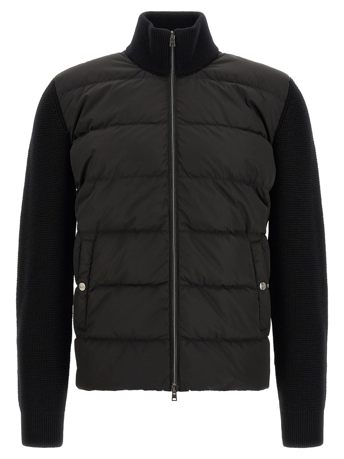 Black Wool Full-Length Jacket