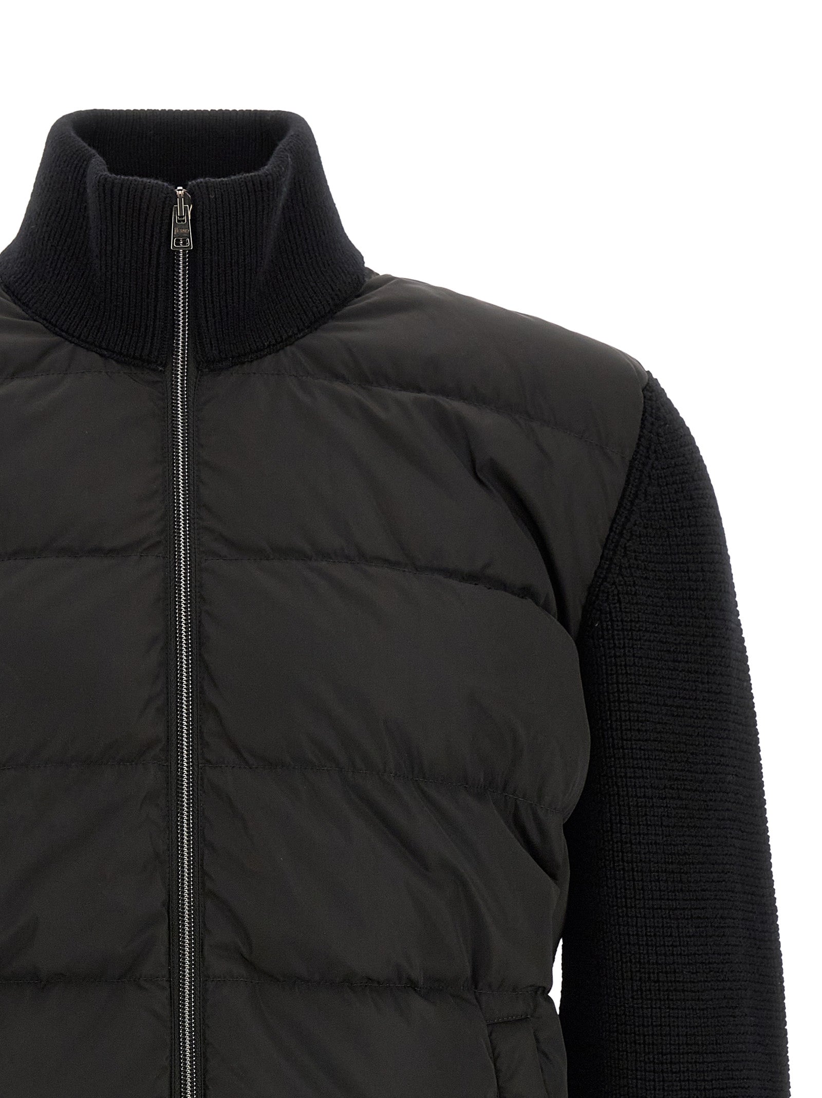Black Wool Full-Length Jacket