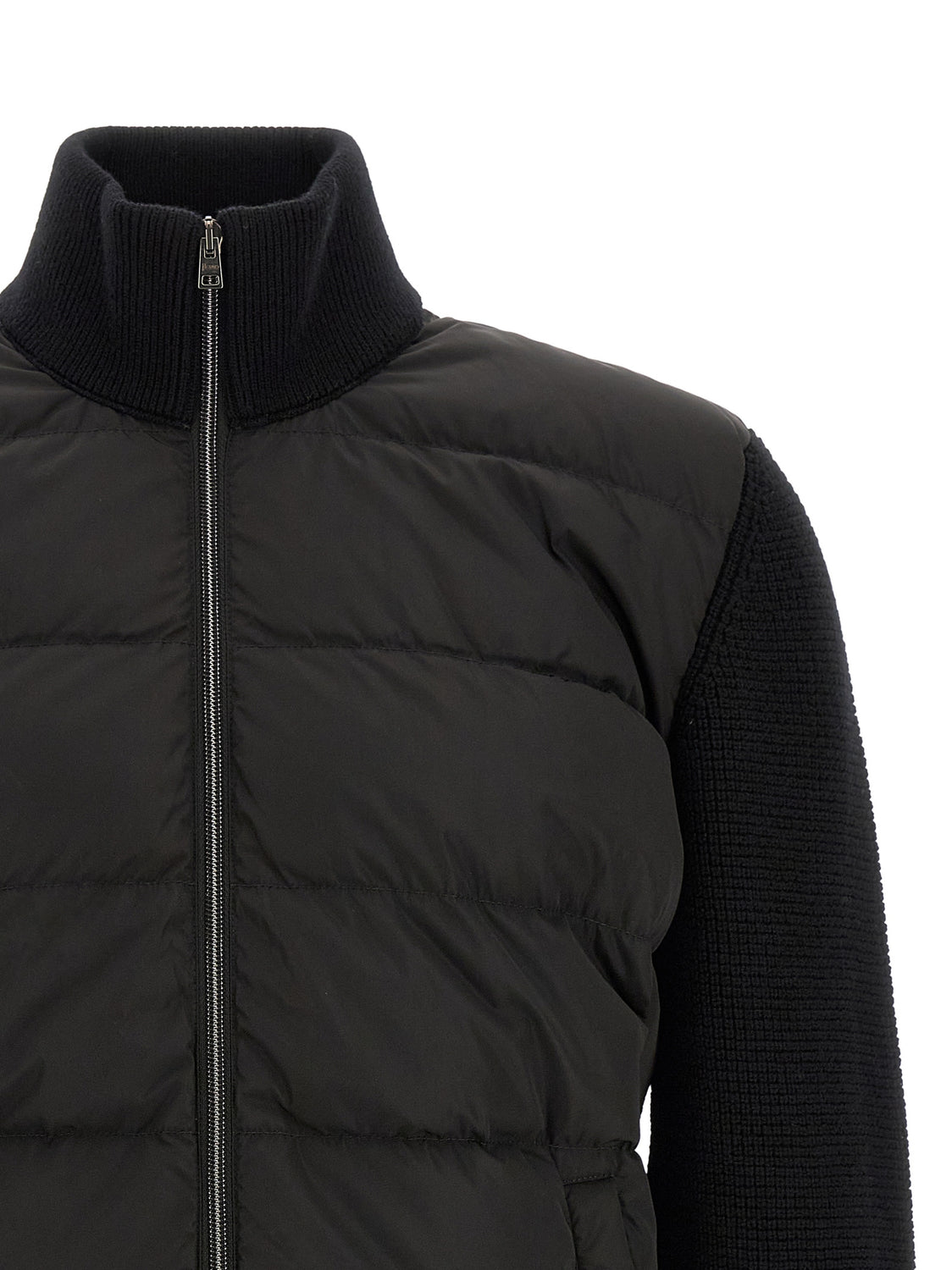 Black Wool Full-Length Jacket