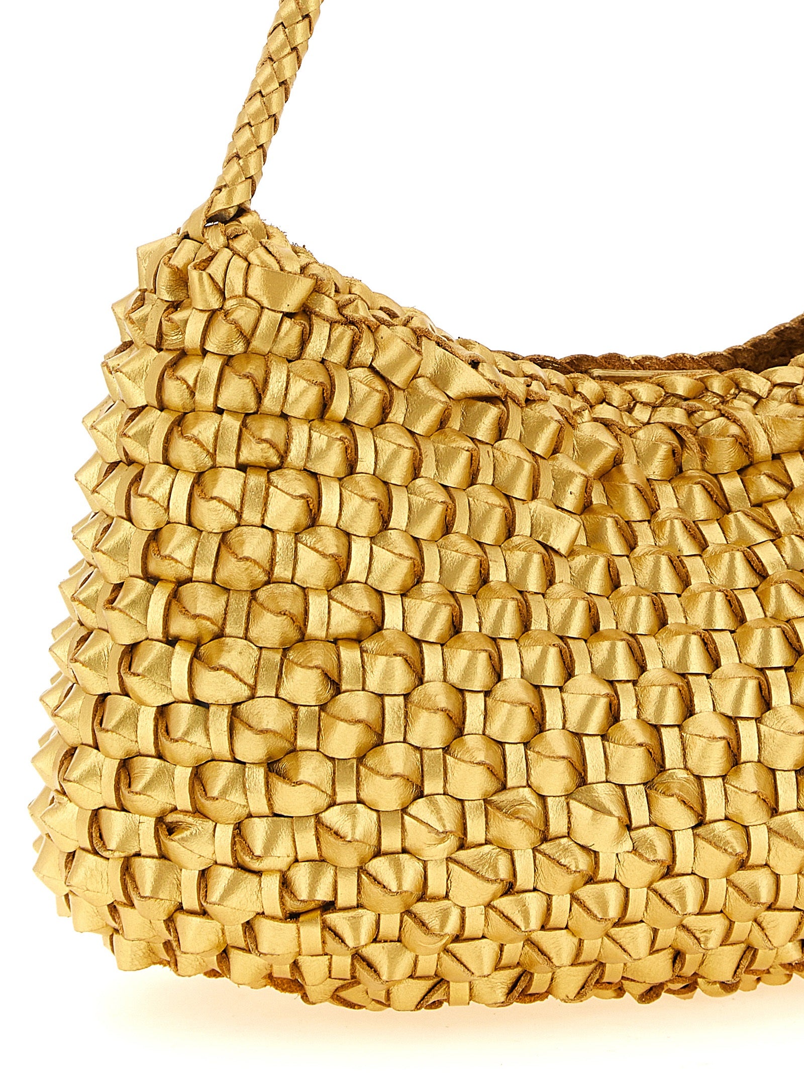 Gold Cowhide Shoulder Bag