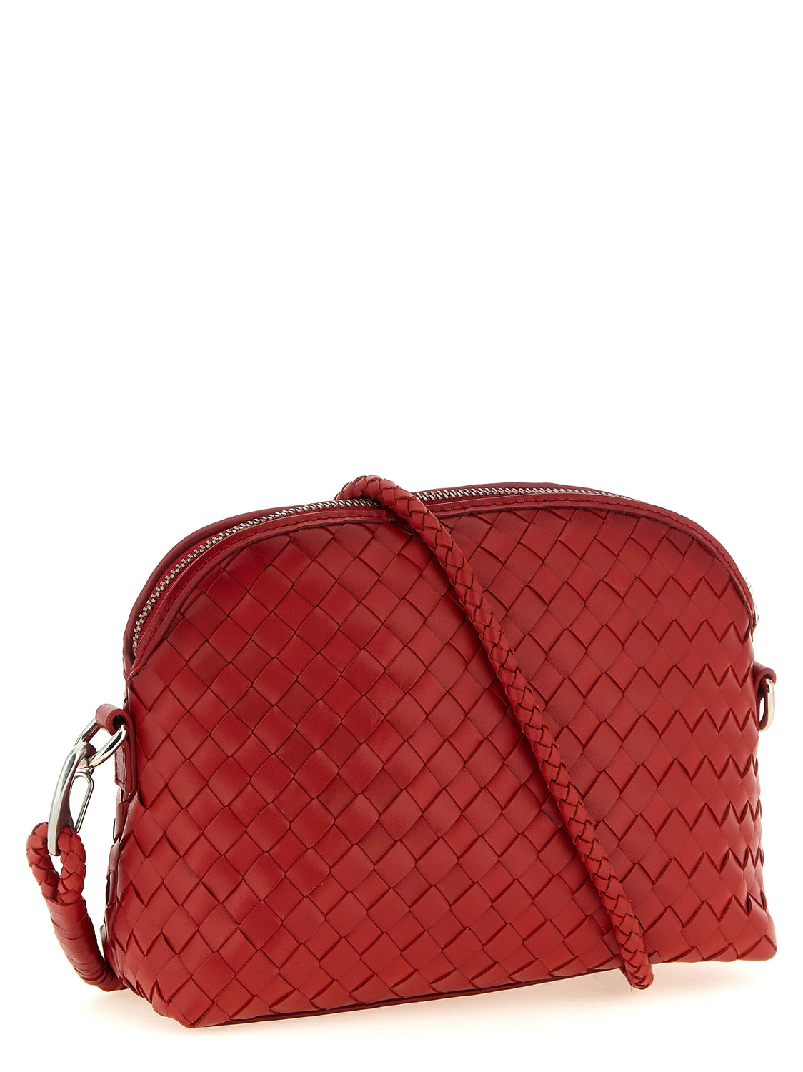 Red Calfskin Crossbody Bag