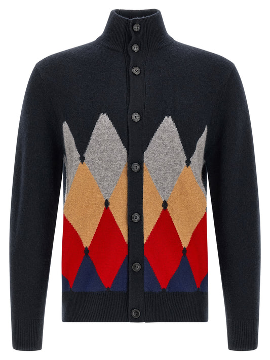 Blue Cashmere Cardigan