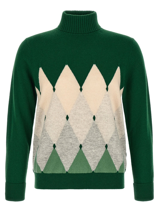 Bicolor Cashmere Cardigan