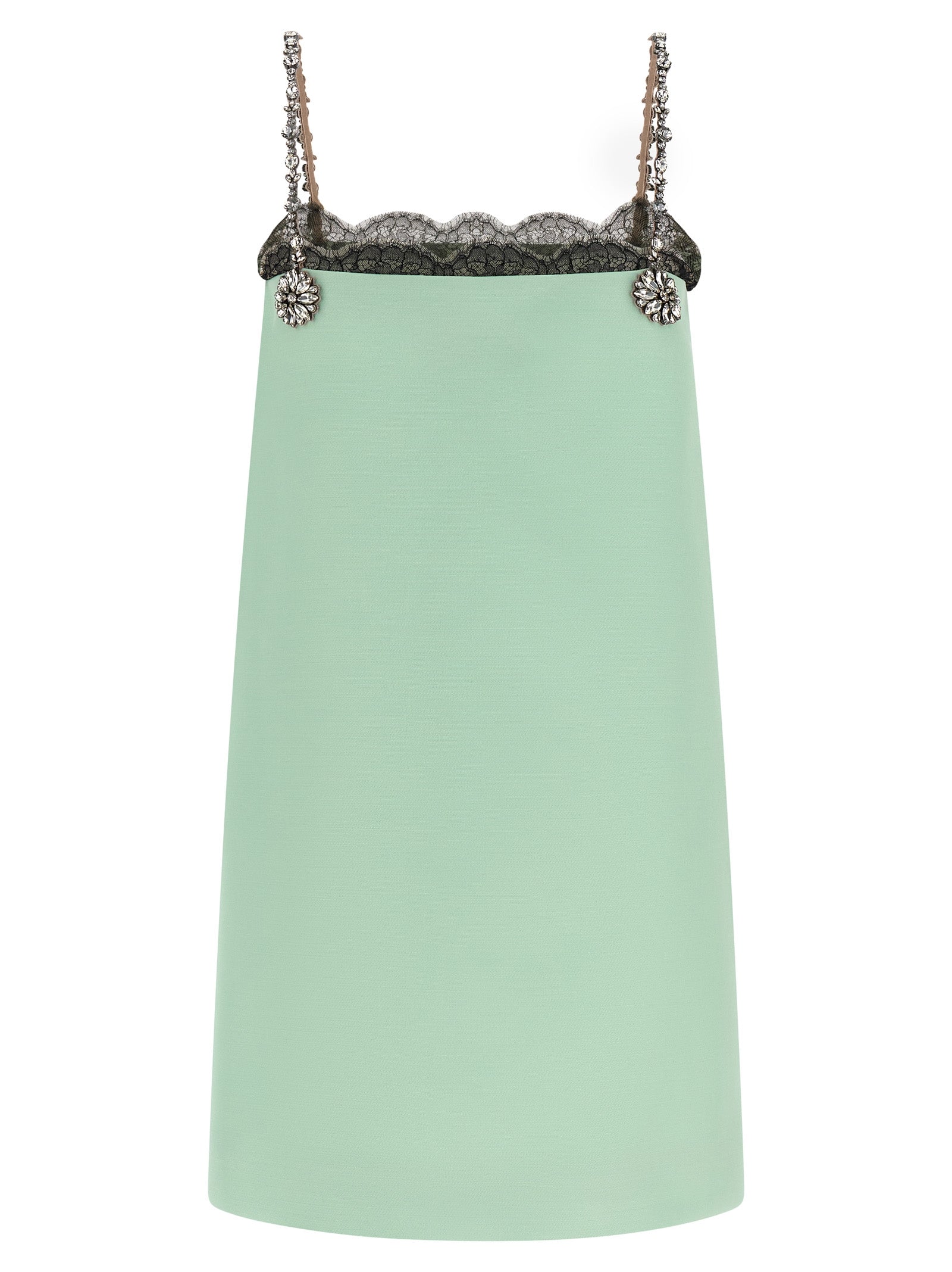 Bicolor Virgin Wool Short Dress
