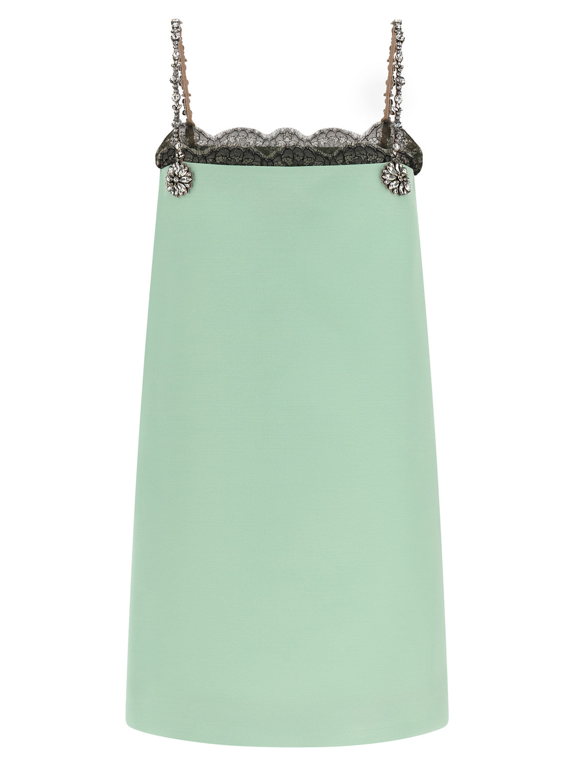 Bicolor Virgin Wool Short Dress