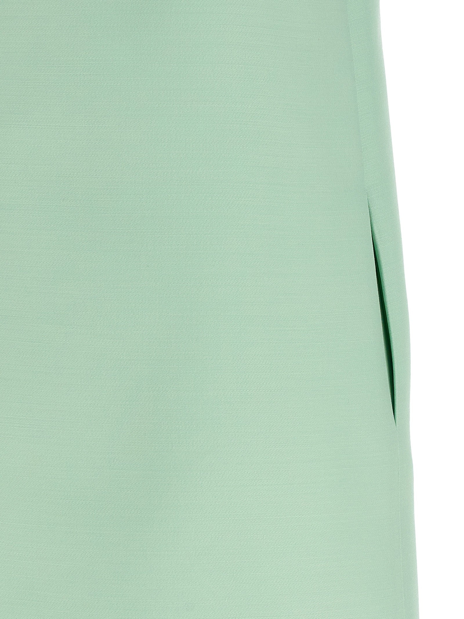 Bicolor Virgin Wool Short Dress
