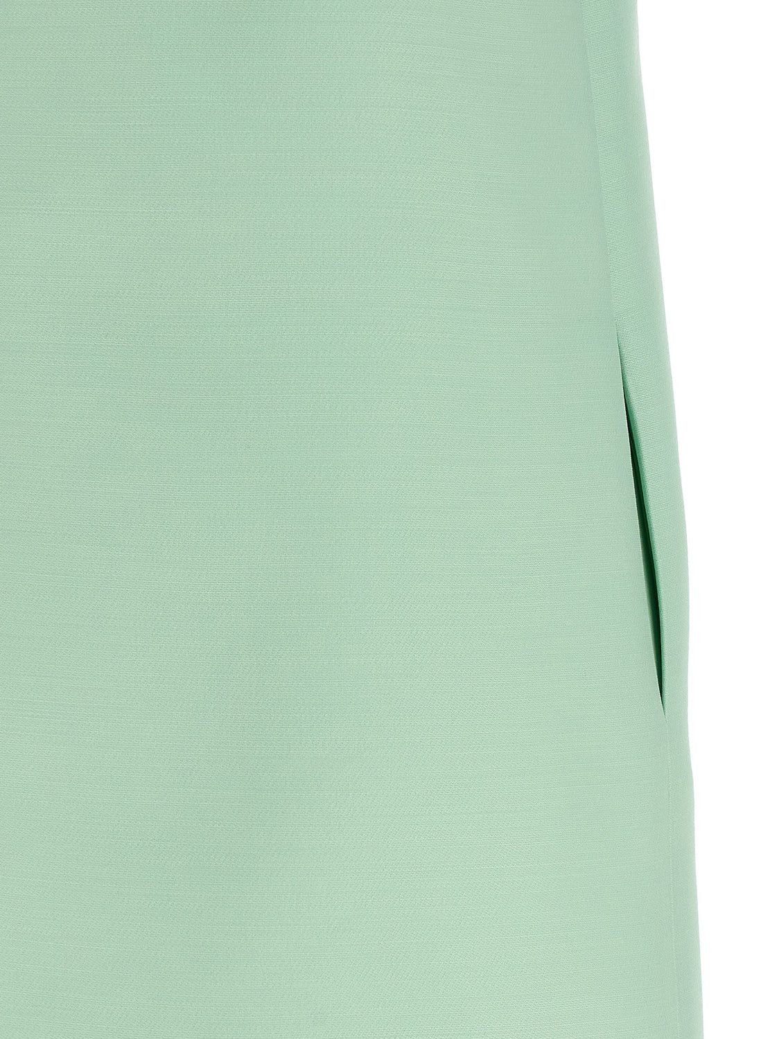 Bicolor Virgin Wool Short Dress