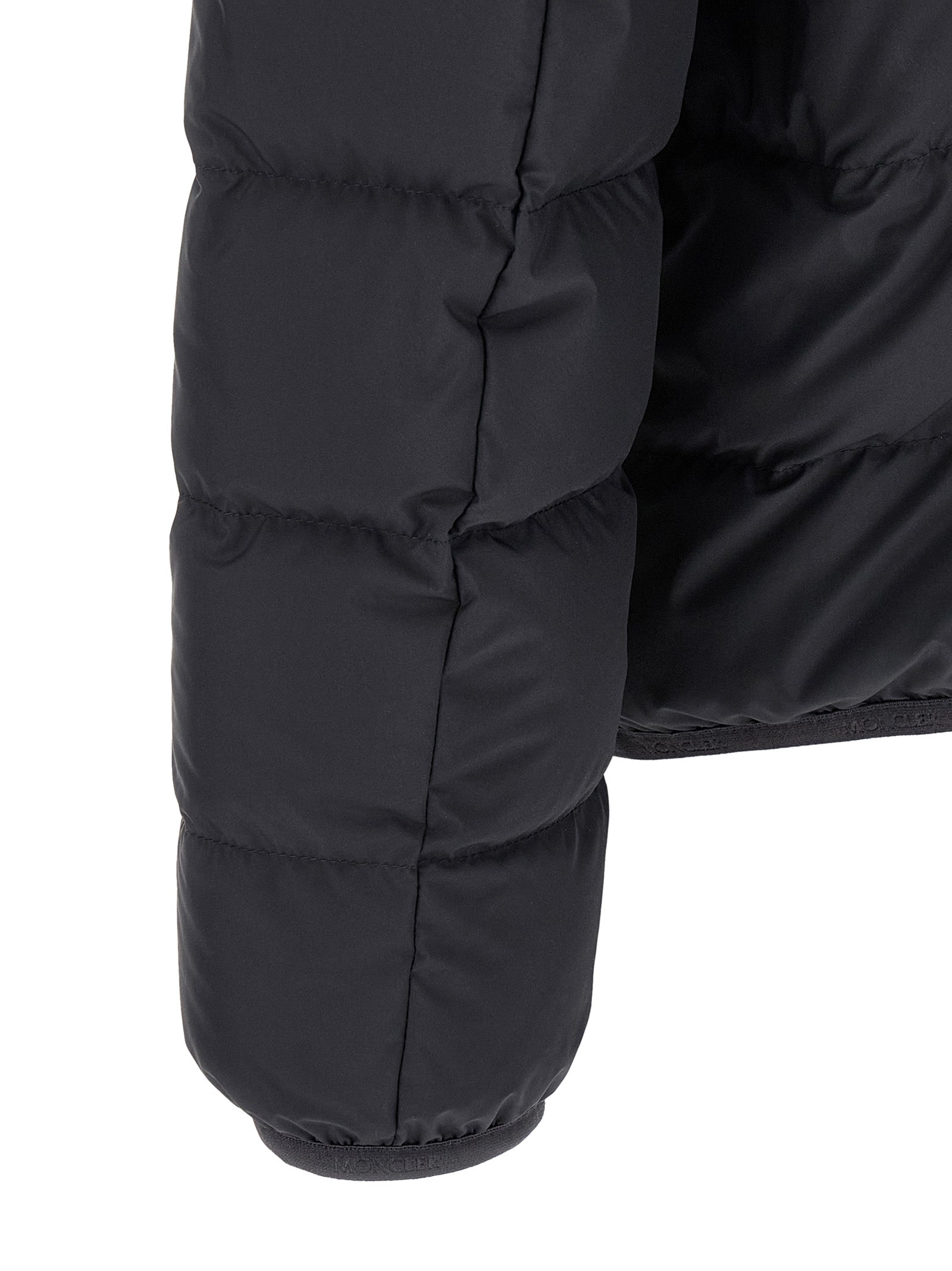 Blue Polyester Full-Length Jacket