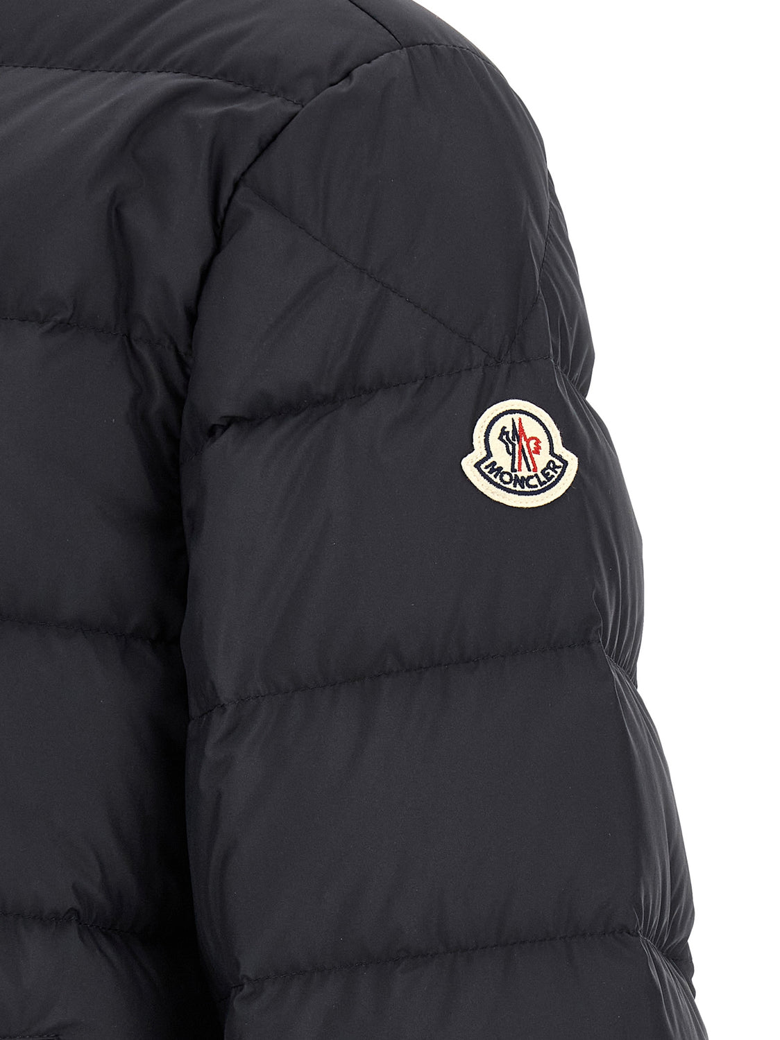 Blue Polyester Full-Length Jacket