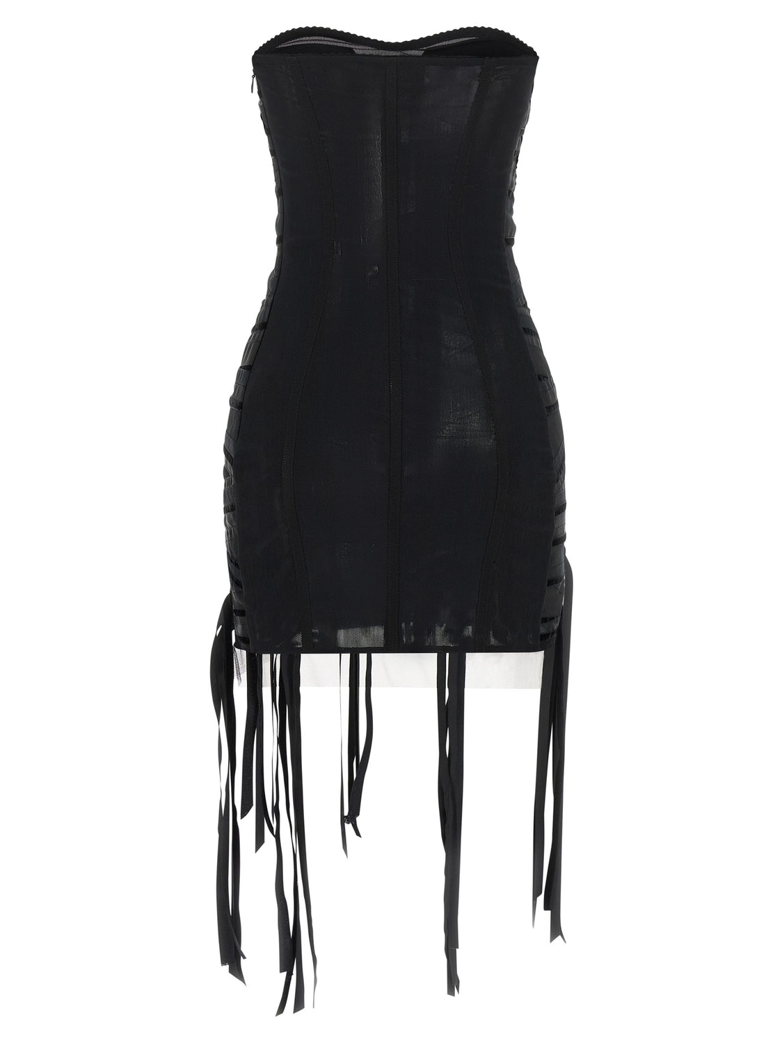 Black Polyamide Short Dress