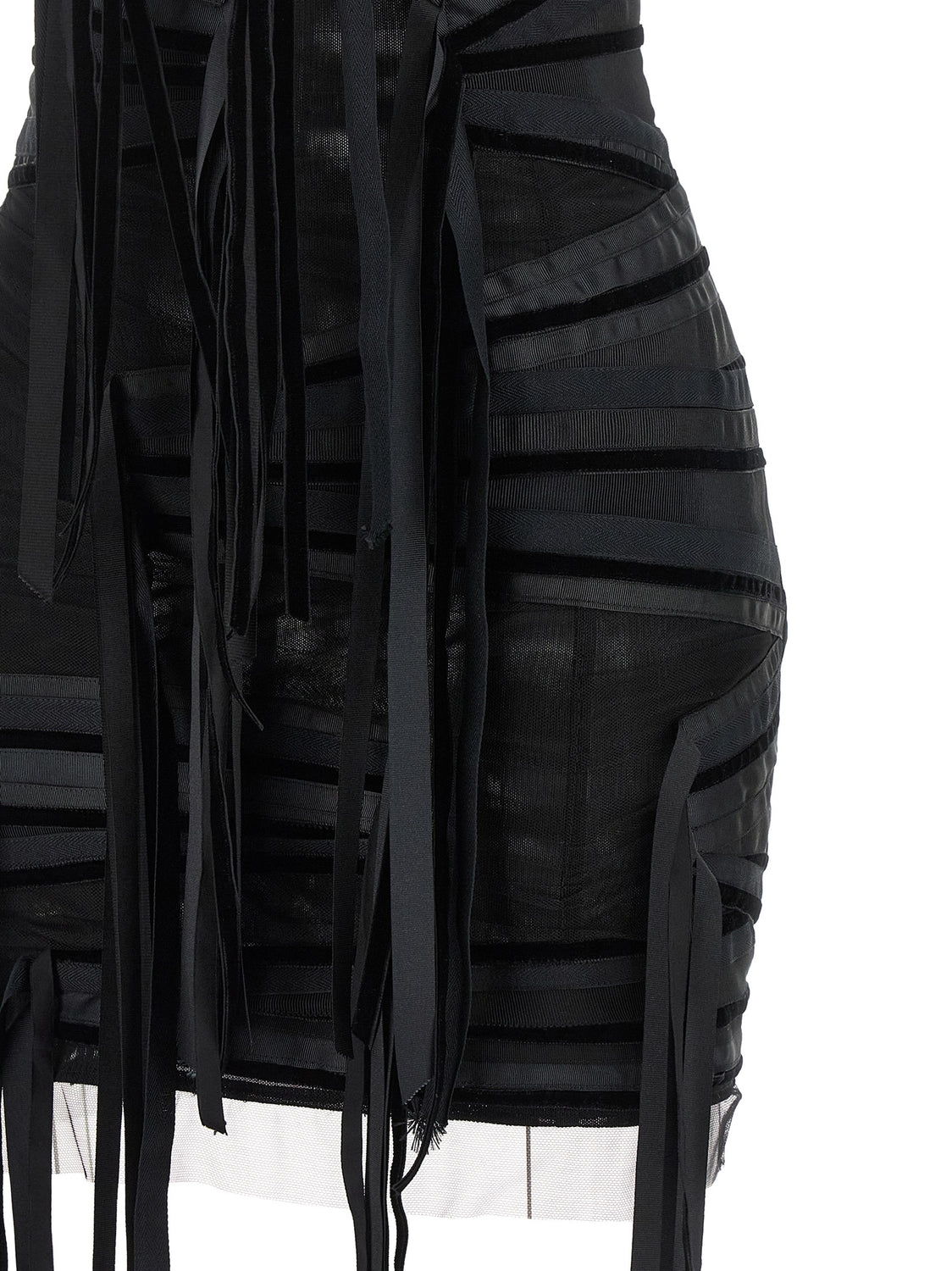 Black Polyamide Short Dress