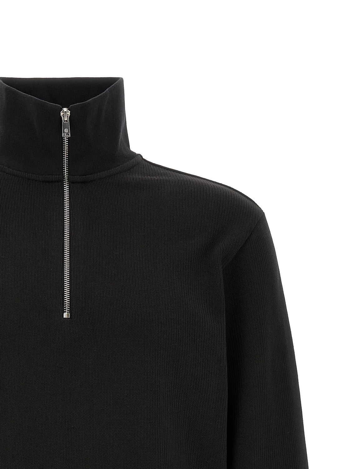 Black Cotton Sweatshirt