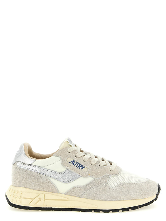 White Cowhide Athletic Sneakers
