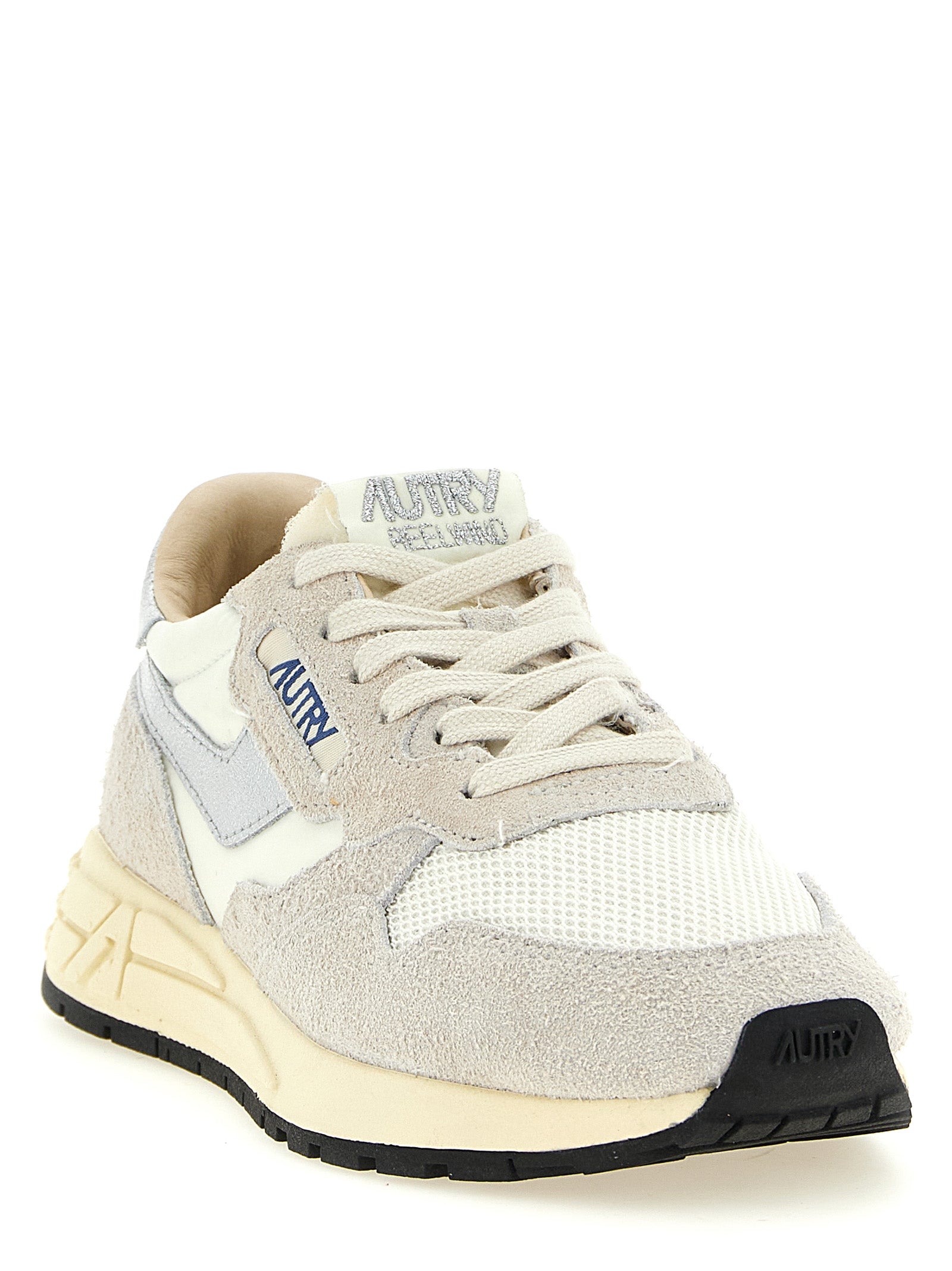 White Cowhide Athletic Sneakers