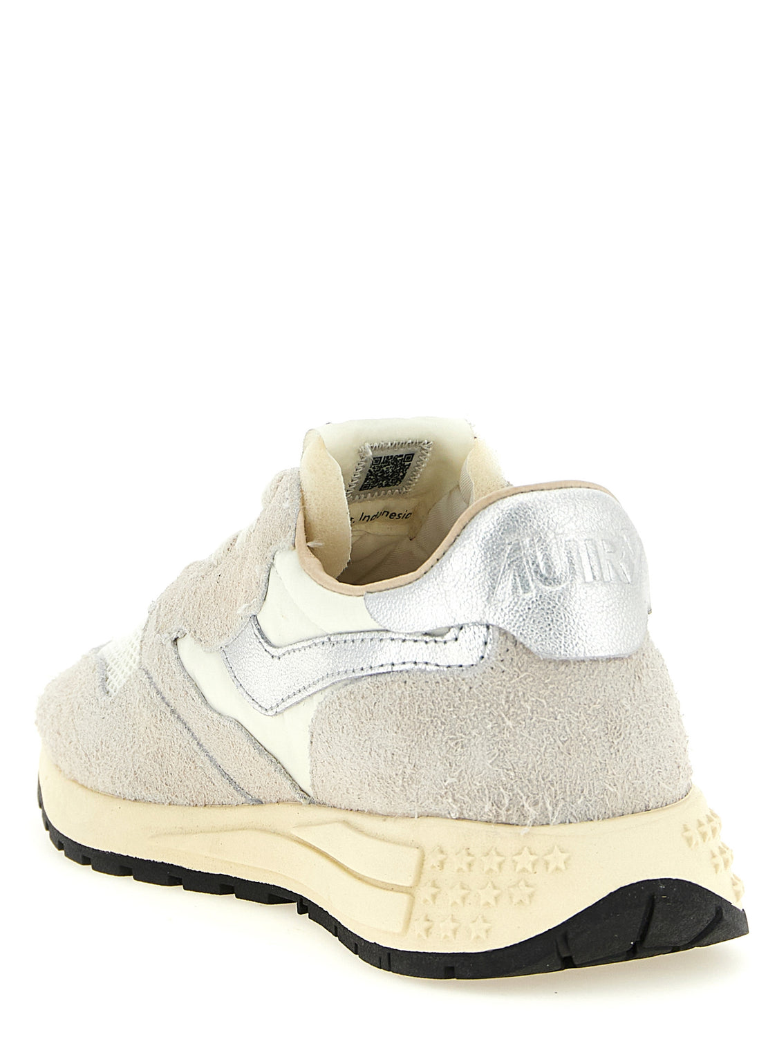 White Cowhide Athletic Sneakers