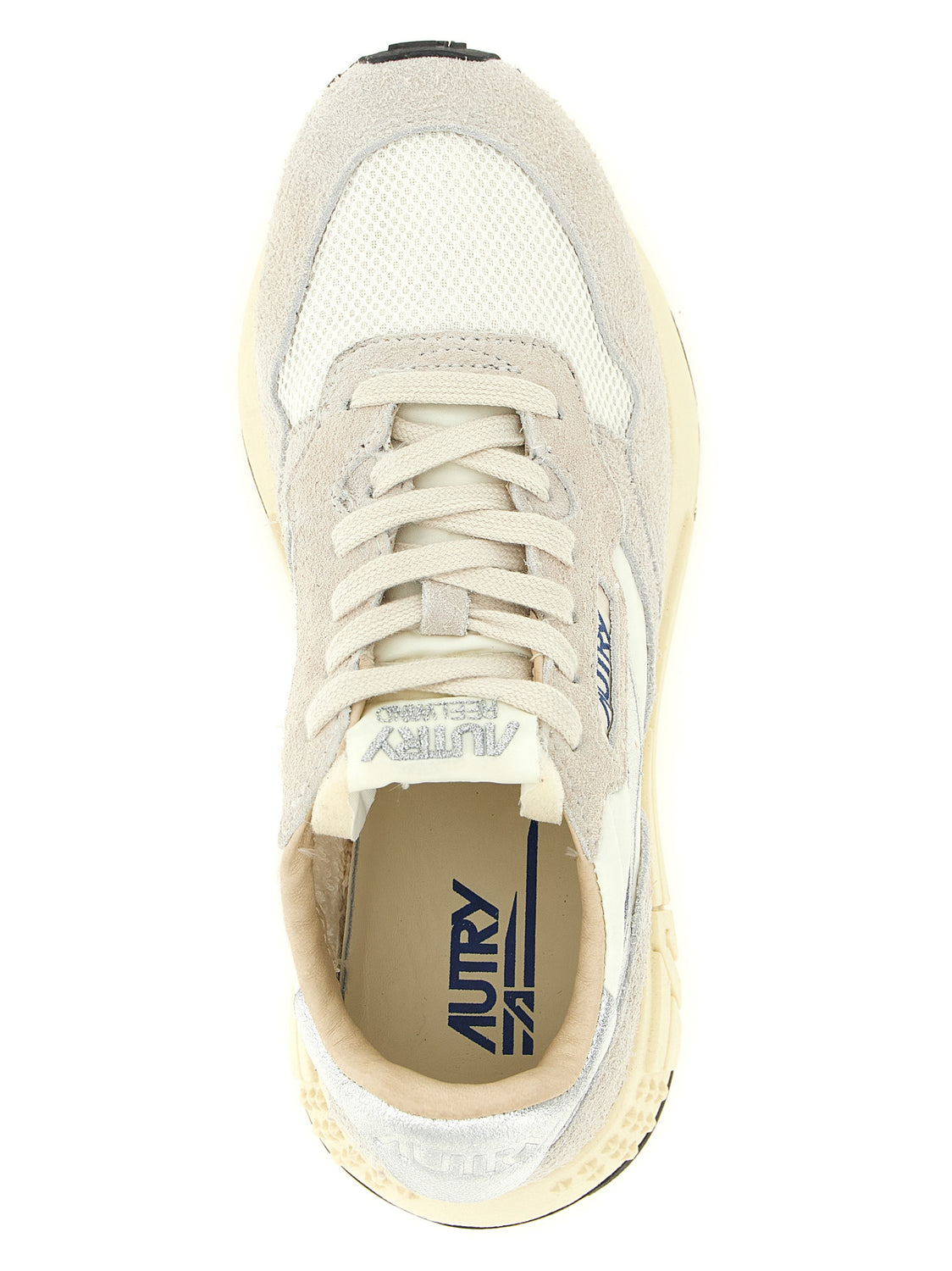 White Cowhide Athletic Sneakers