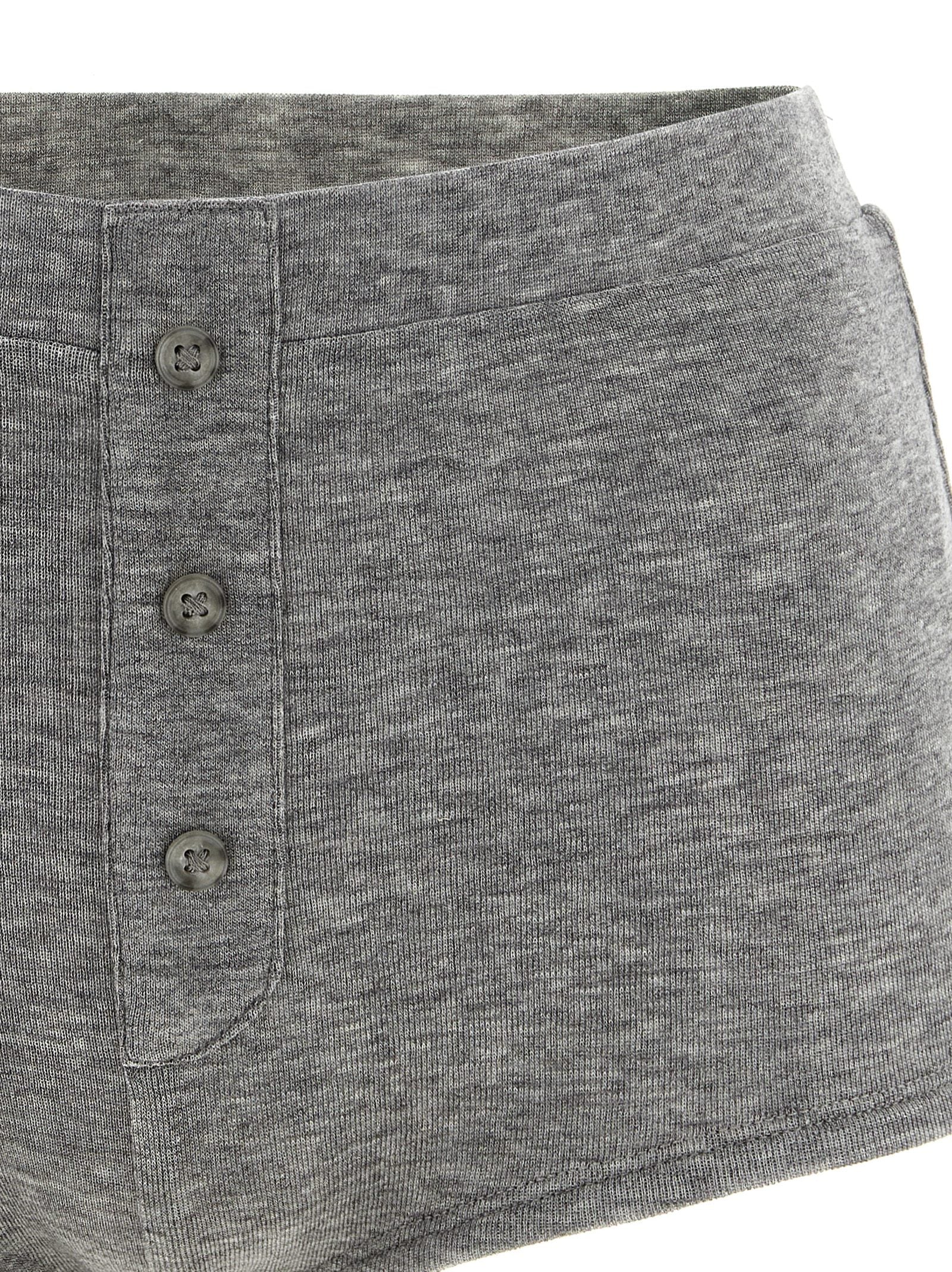 Gray Tencel Bermuda Shorts