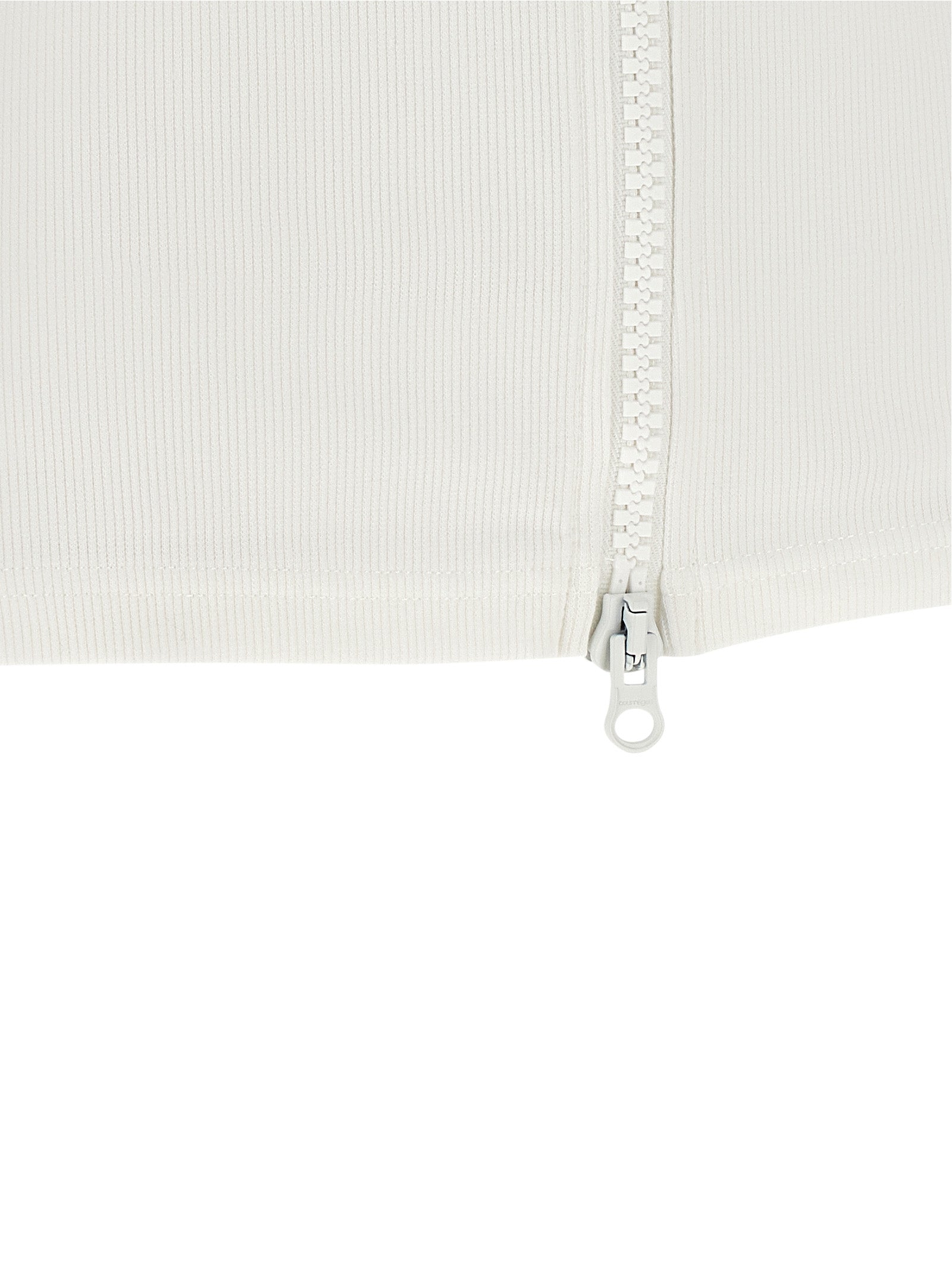 White Cotton Sleeveles T-Shirt