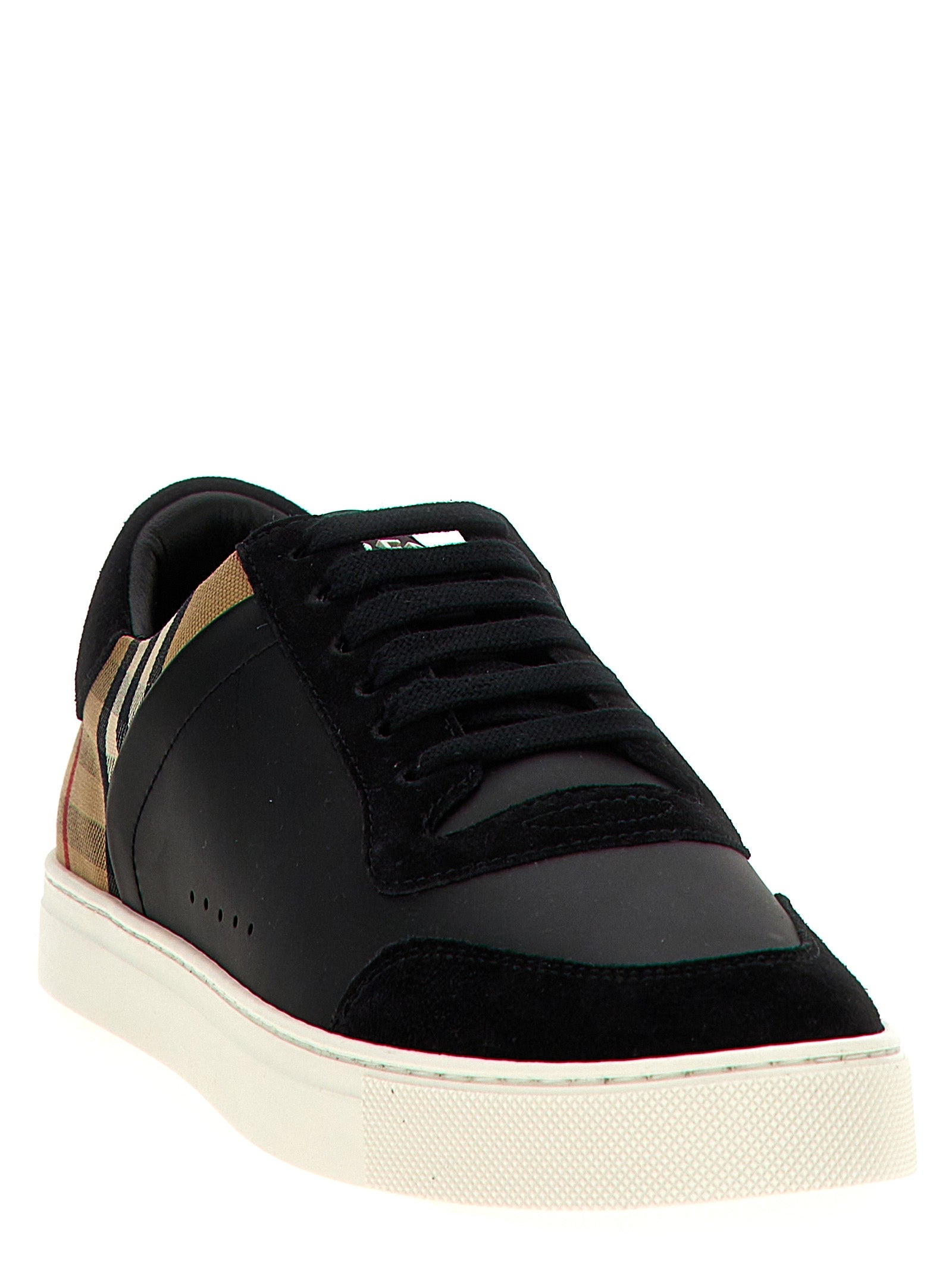 Black Calfskin Low Top Sneakers