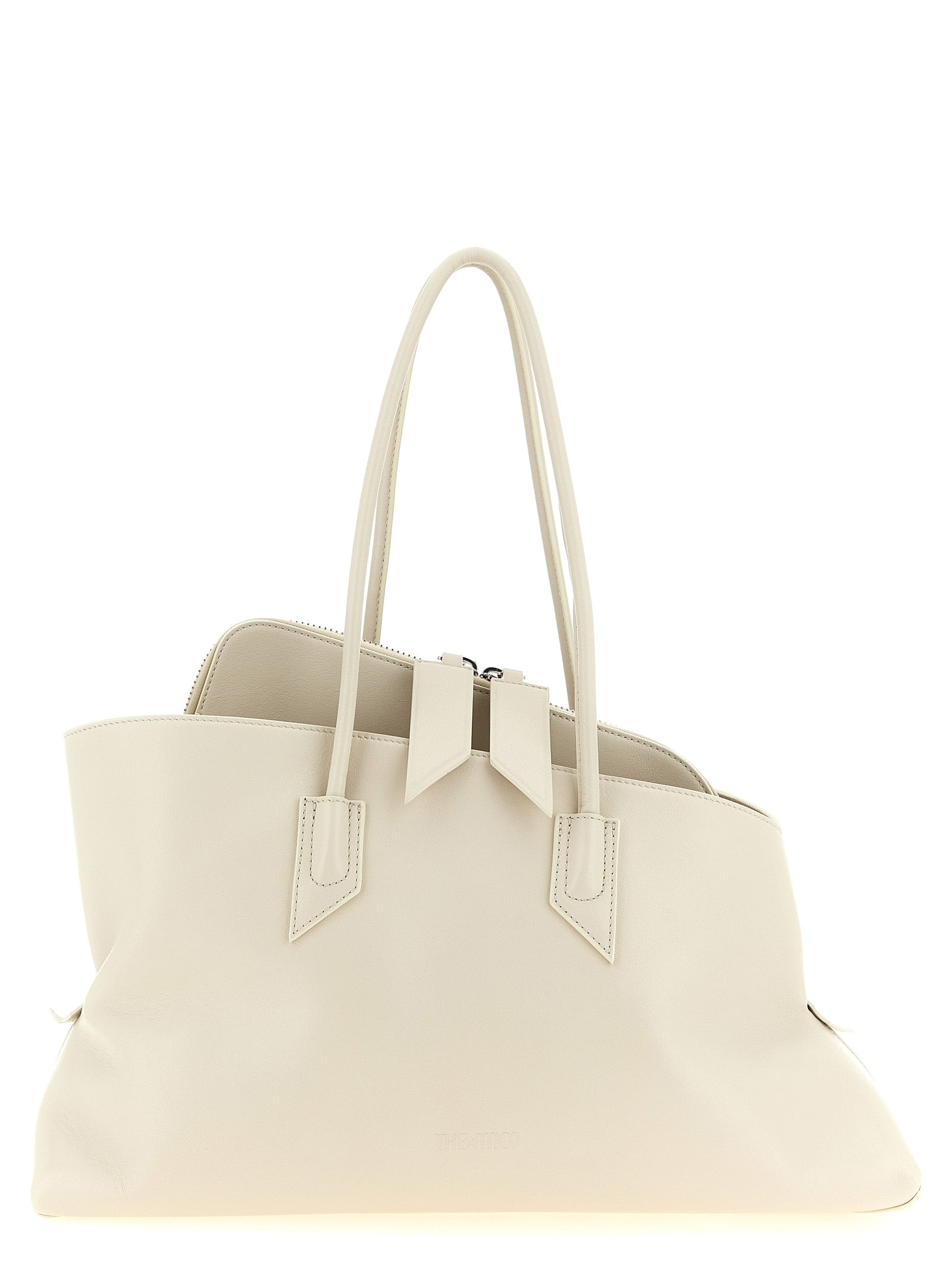 White Bovine Leather Shoulder Bag