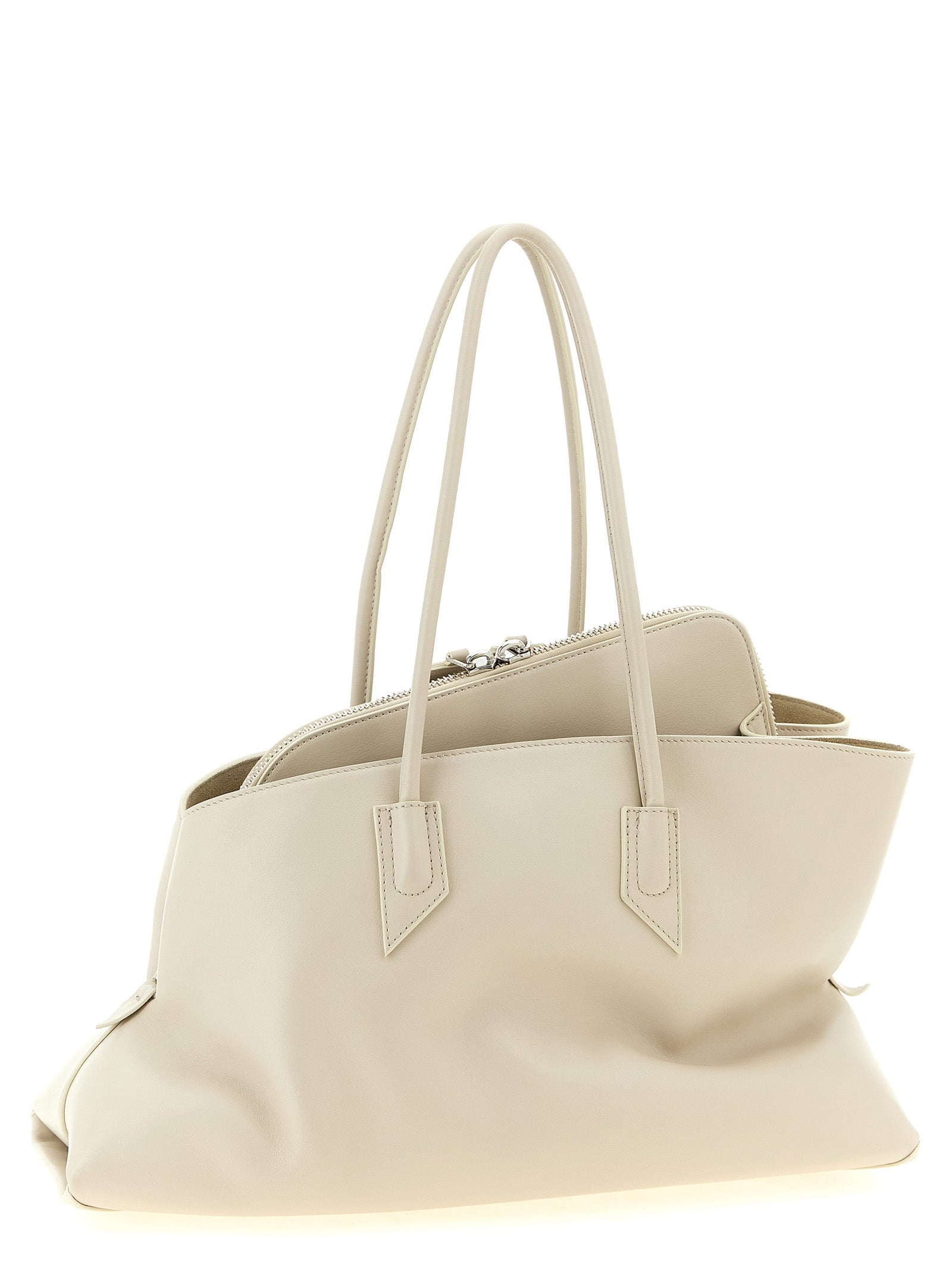 White Bovine Leather Shoulder Bag