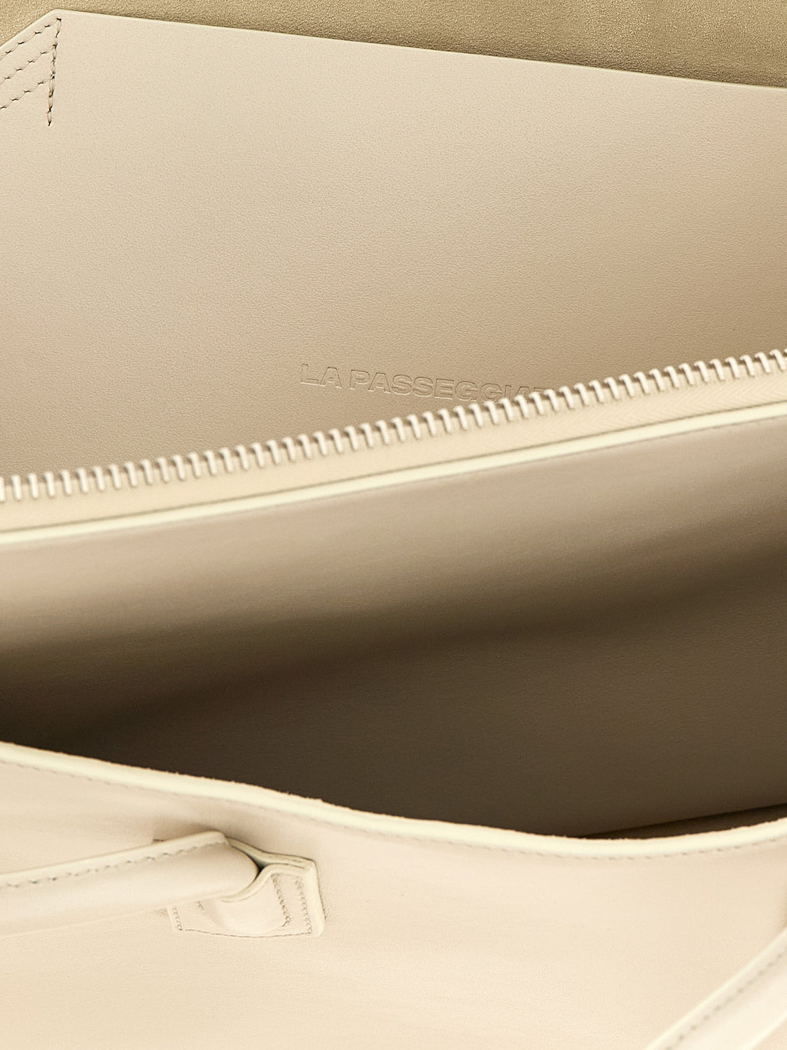 White Bovine Leather Shoulder Bag