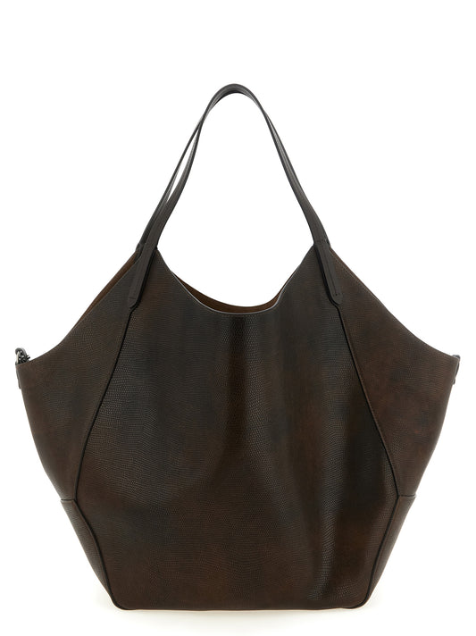 Brown Calfskin Tote Bag