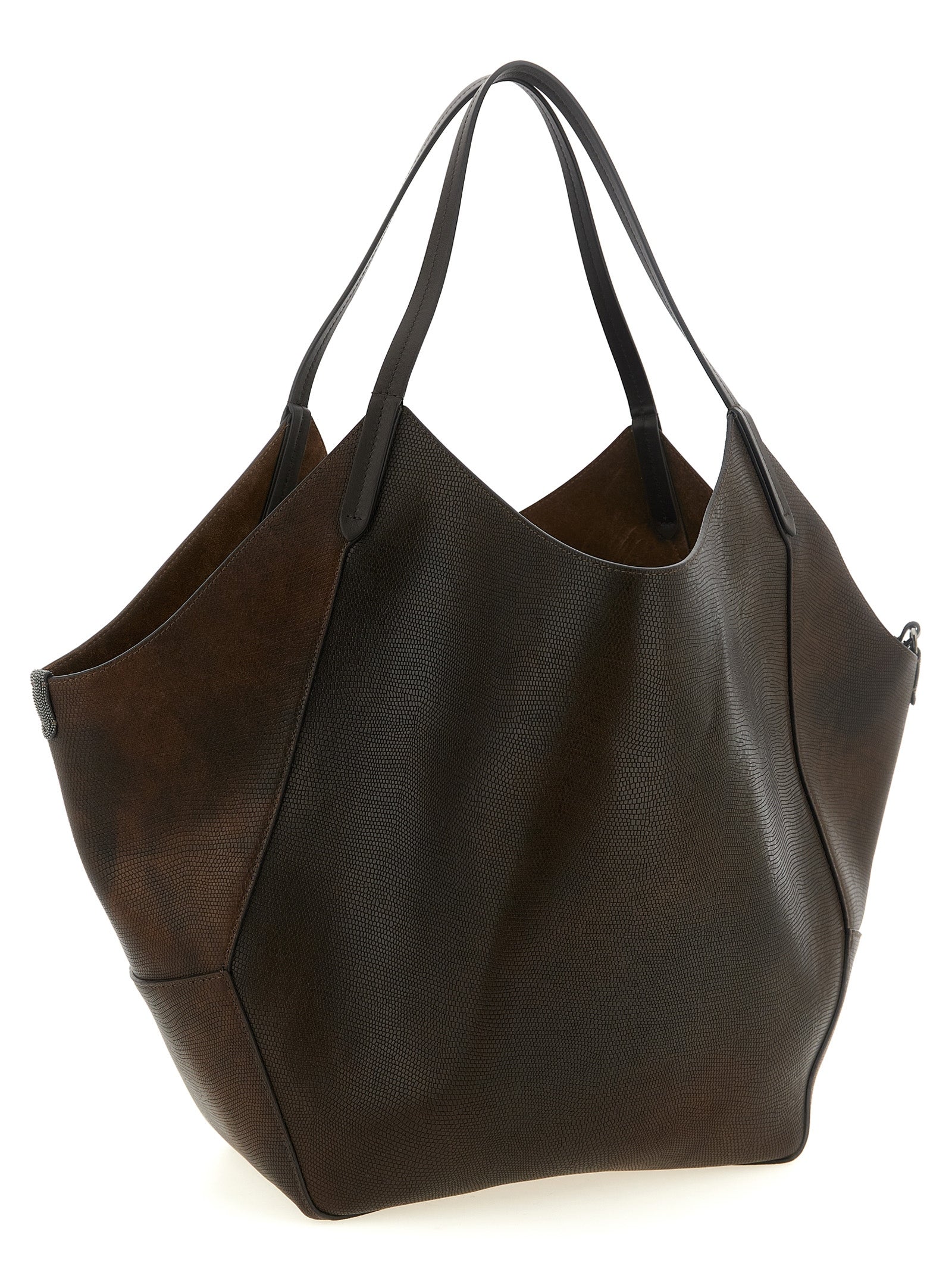 Brown Calfskin Tote Bag