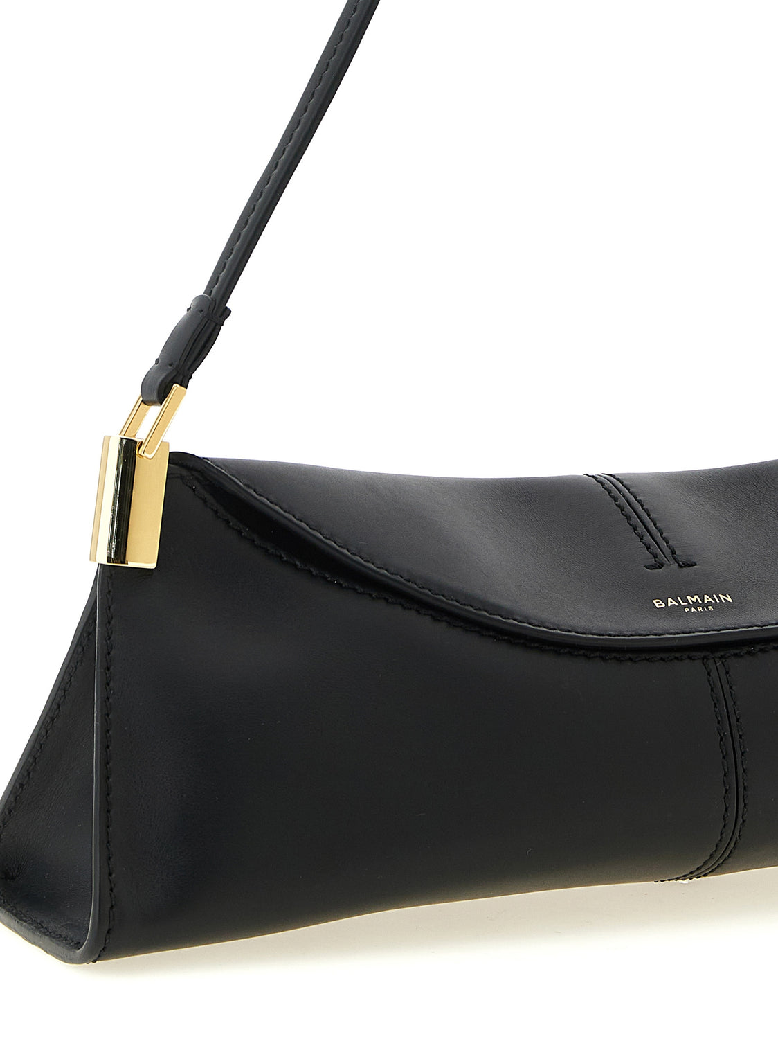Black Calfskin Shoulder Bag