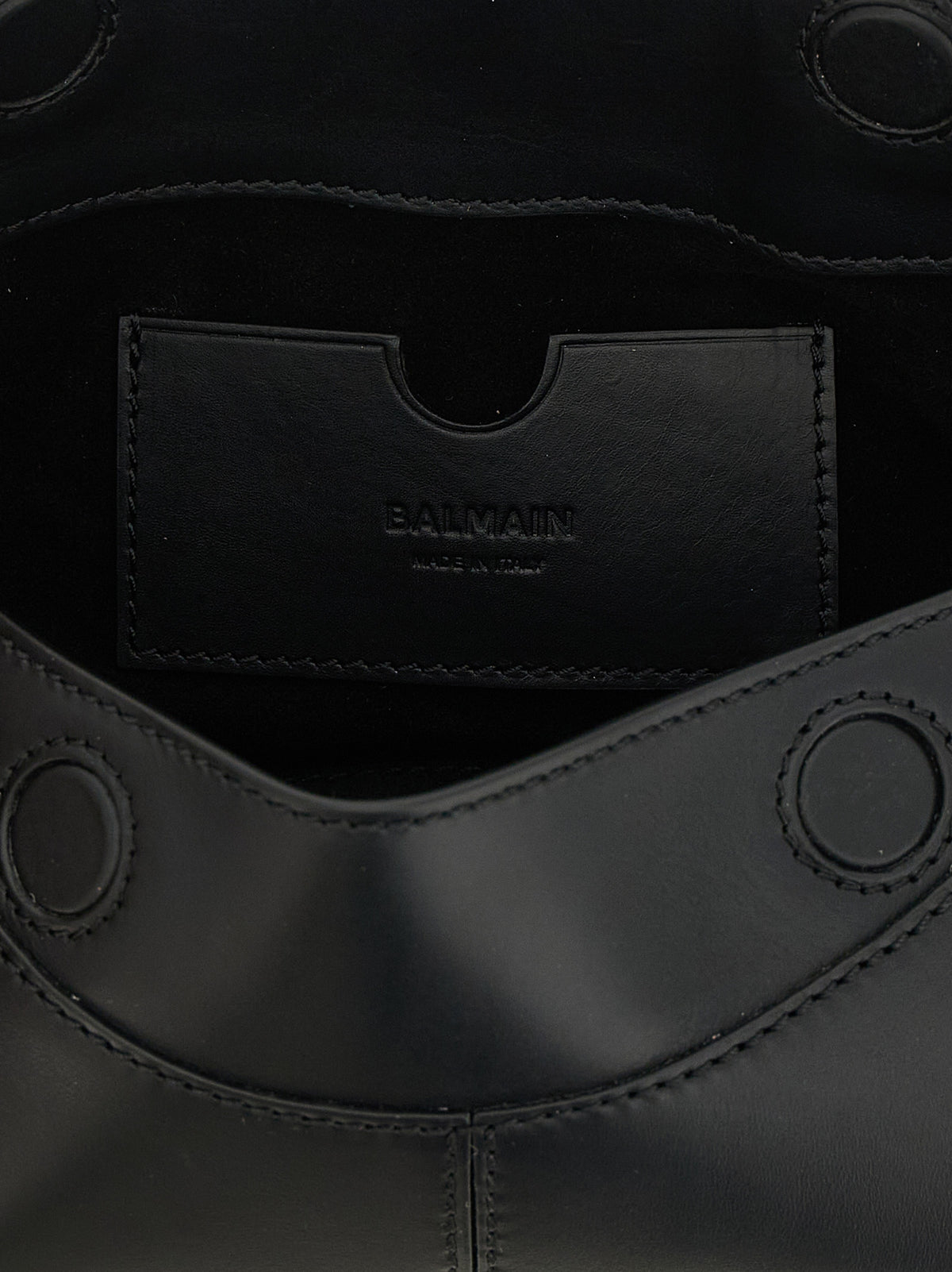 Black Calfskin Shoulder Bag