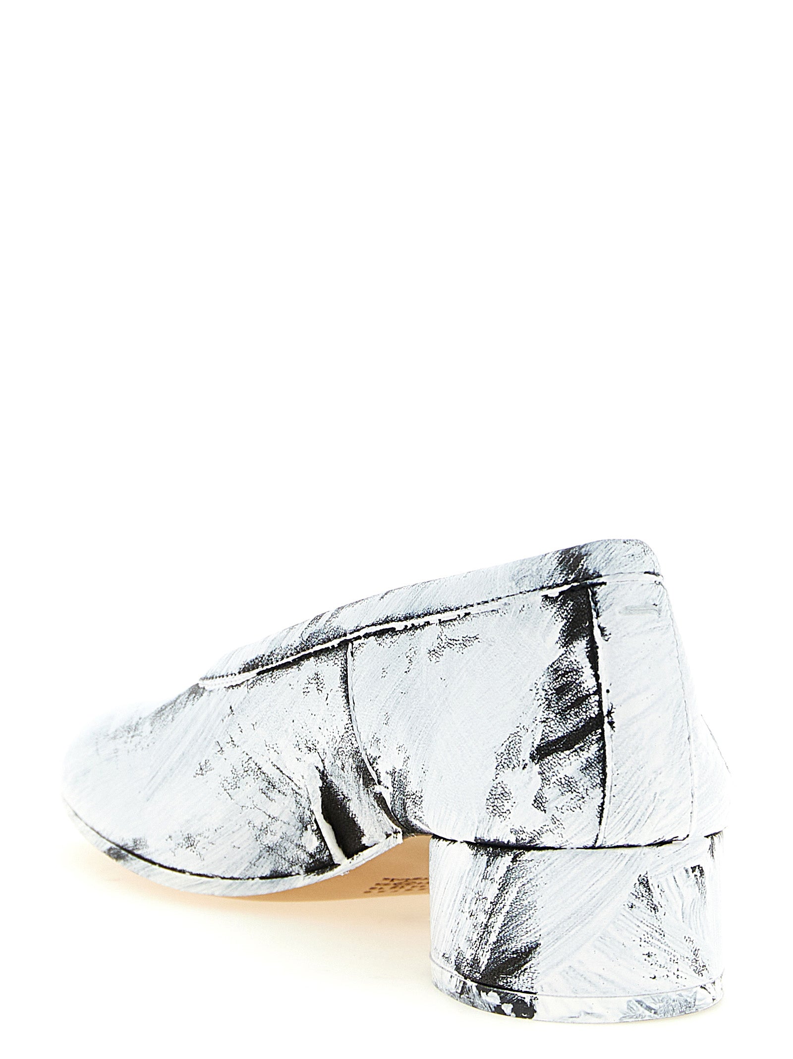 Bicolor Lambskin Mid Heel Pumps