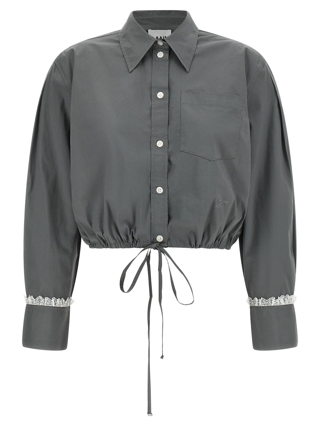 Gray Cotton Blouse