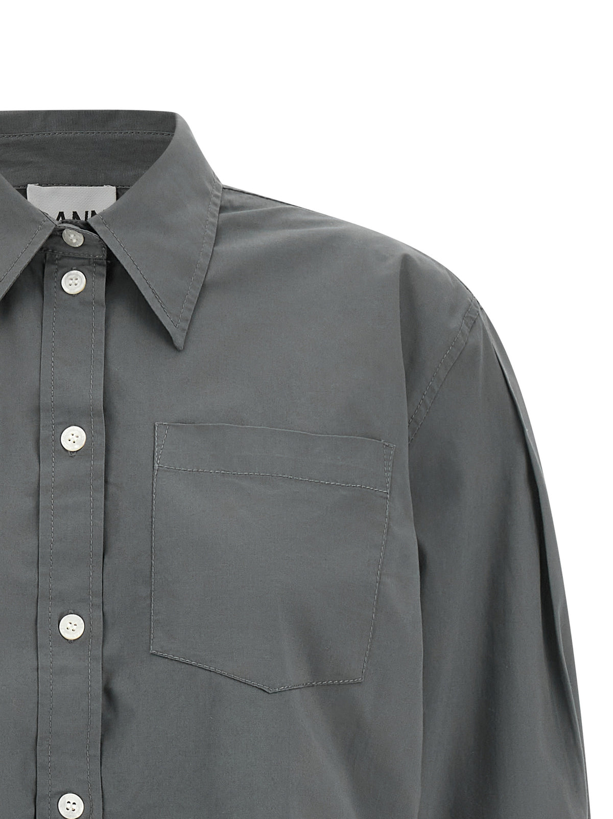 Gray Cotton Blouse