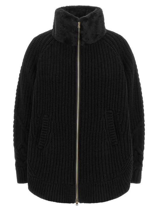 Black Wool Cardigan