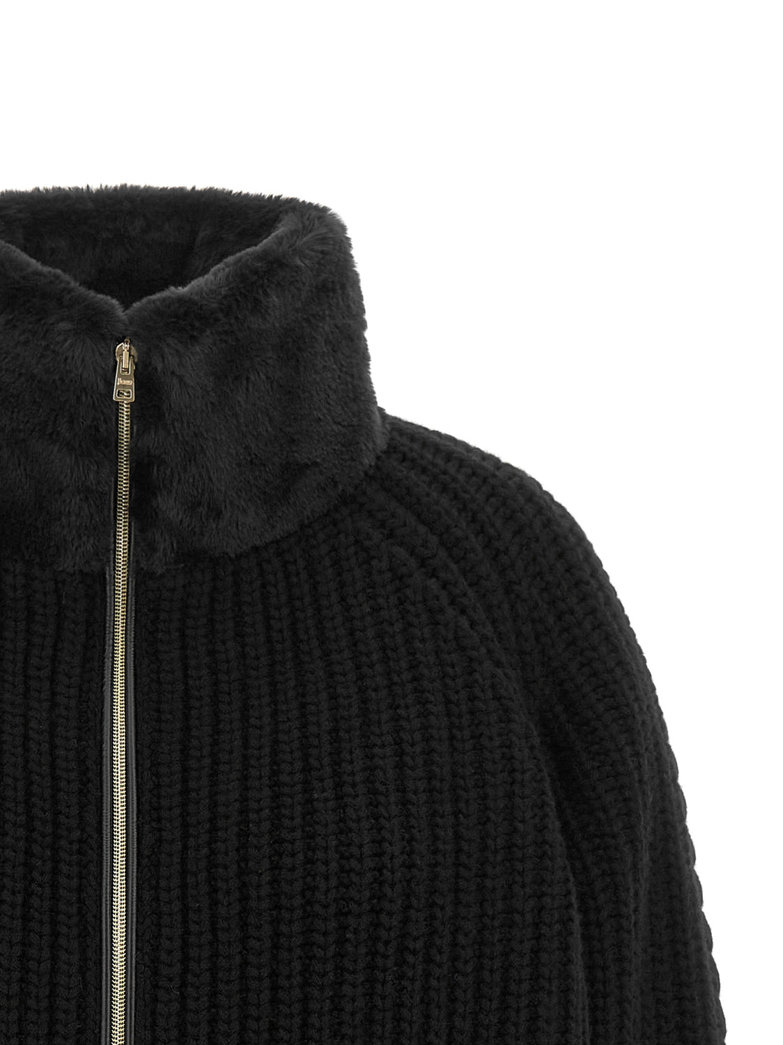 Black Wool Cardigan