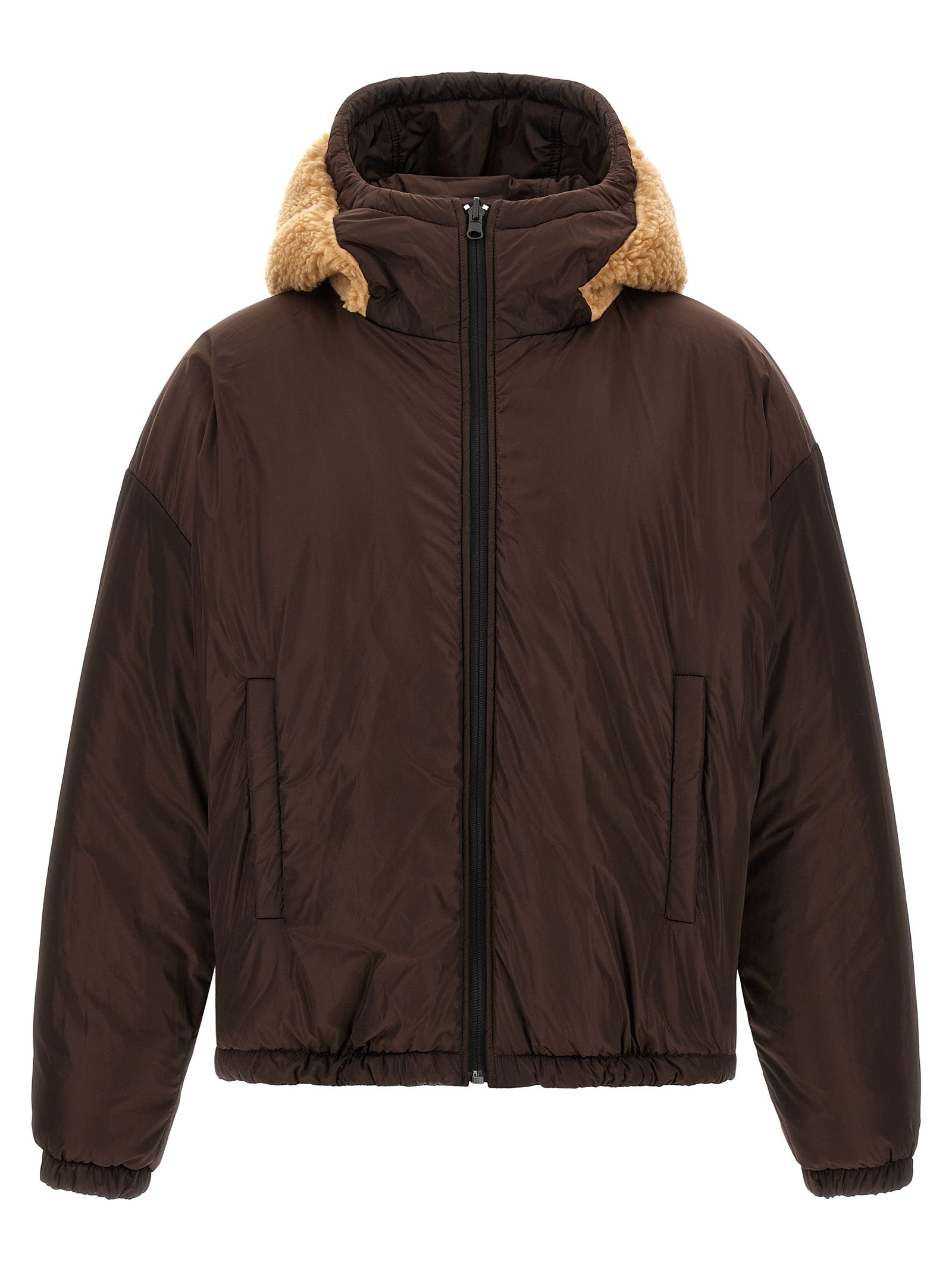 Brown Polyester Bomber