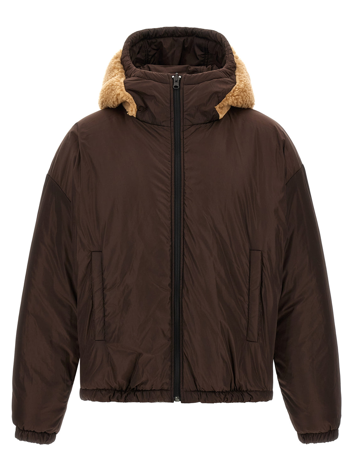 Brown Polyester Bomber