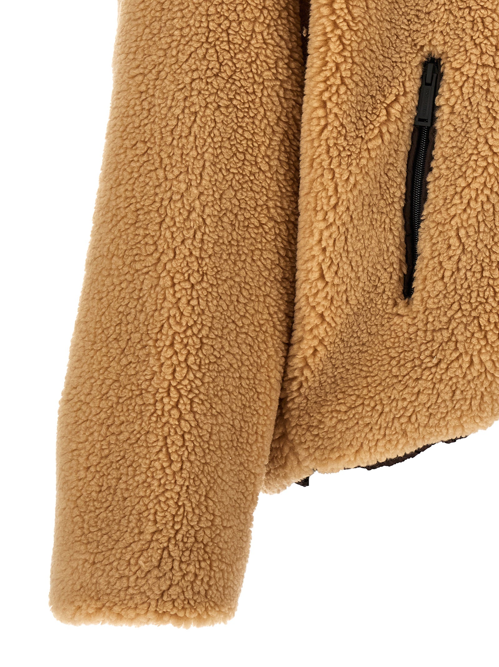 Brown Polyester Bomber