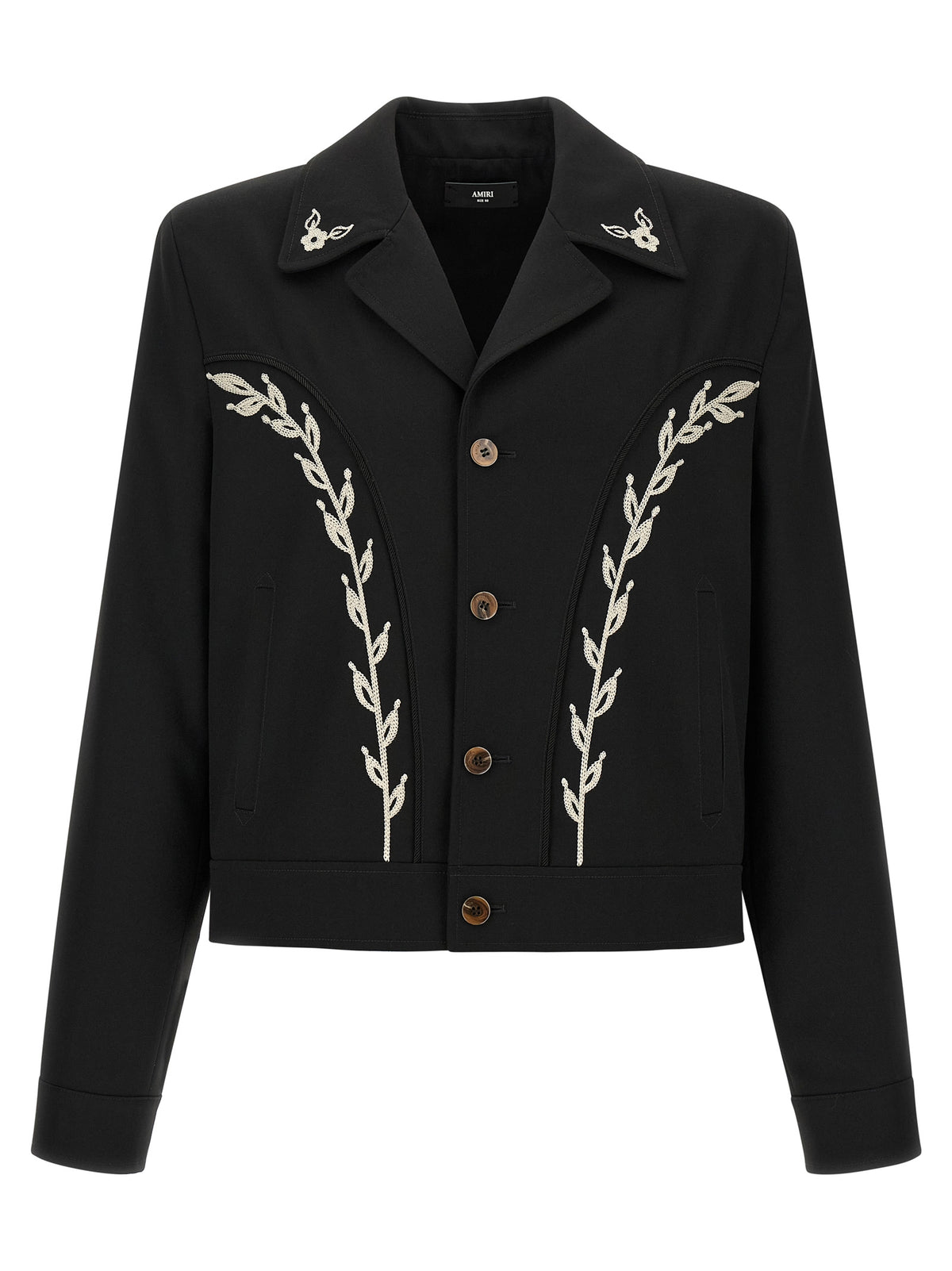 Black Polyester Full-Length Jacket