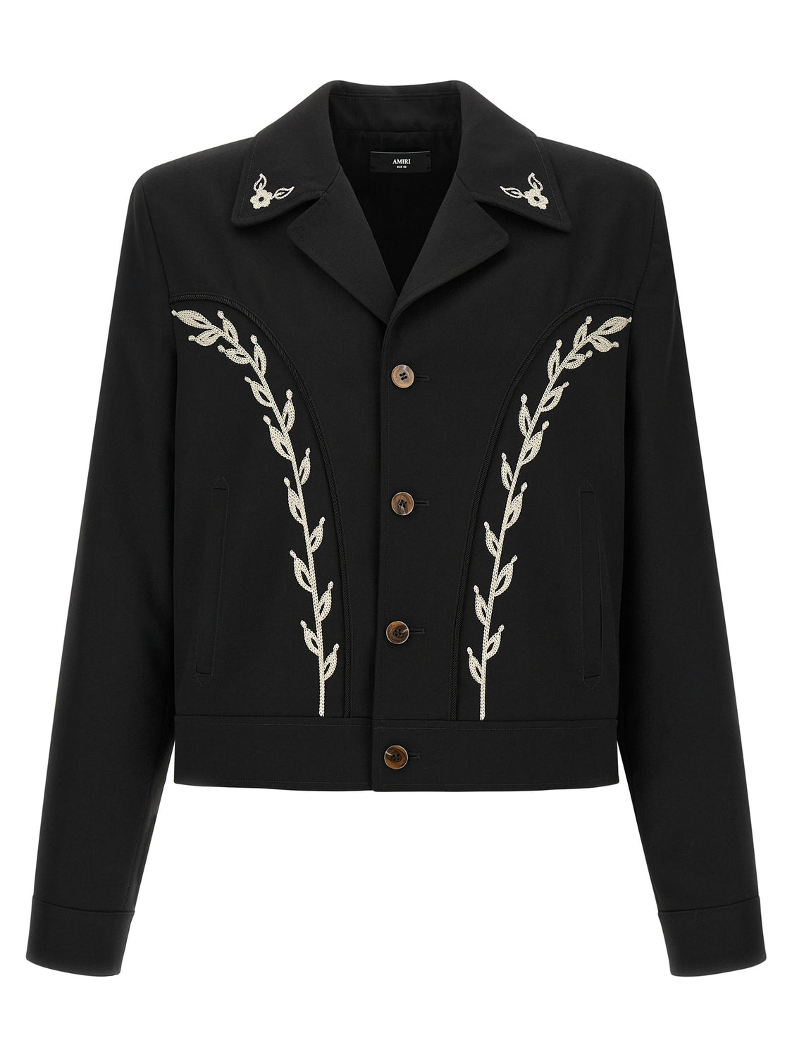 Black Polyester Full-Length Jacket