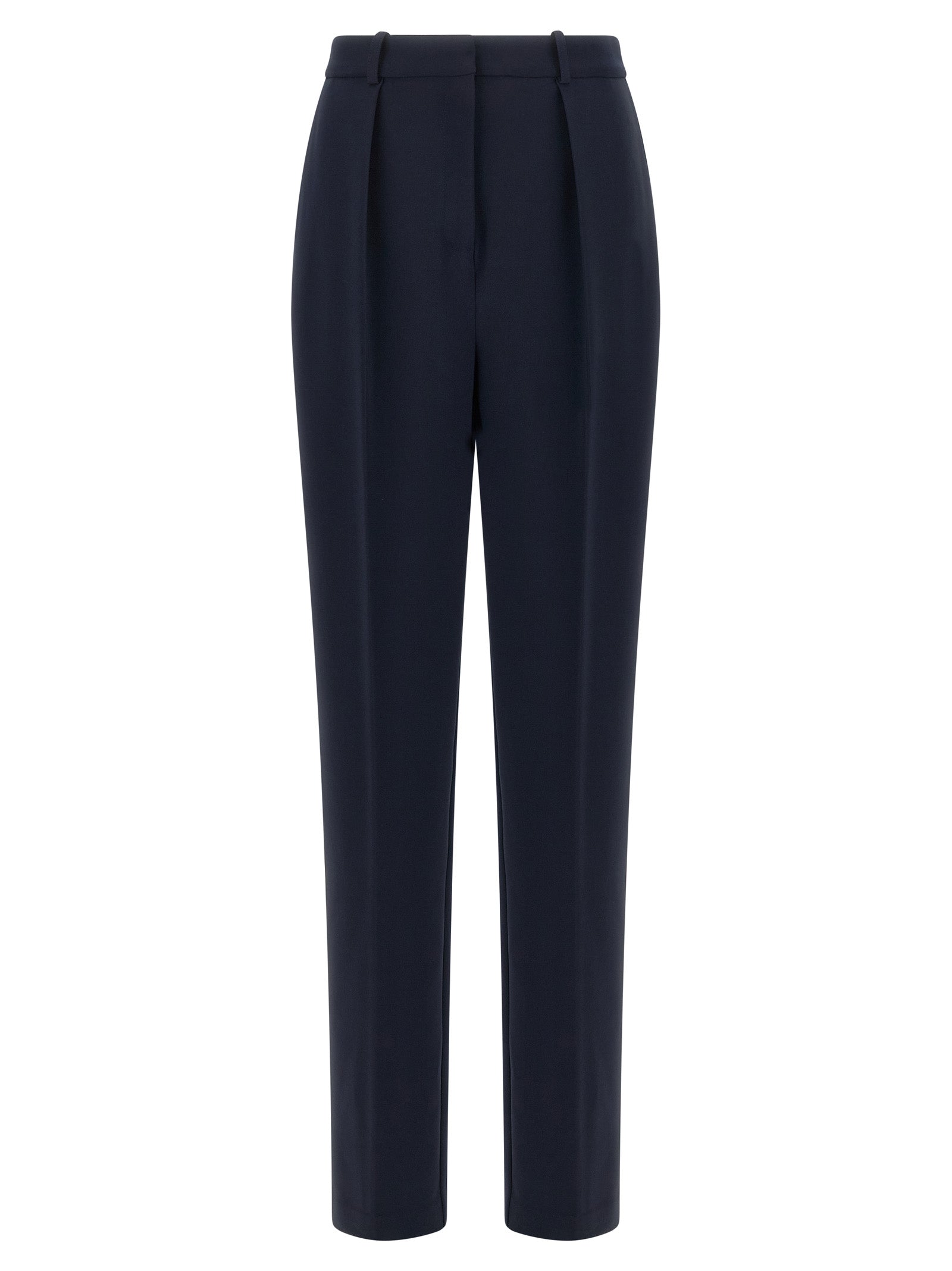 Blue Polyester Dress Pants