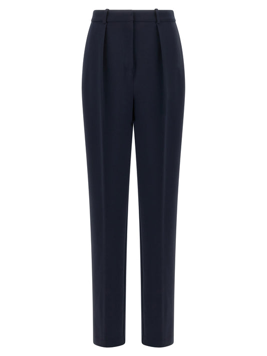 Blue Polyester Dress Pants