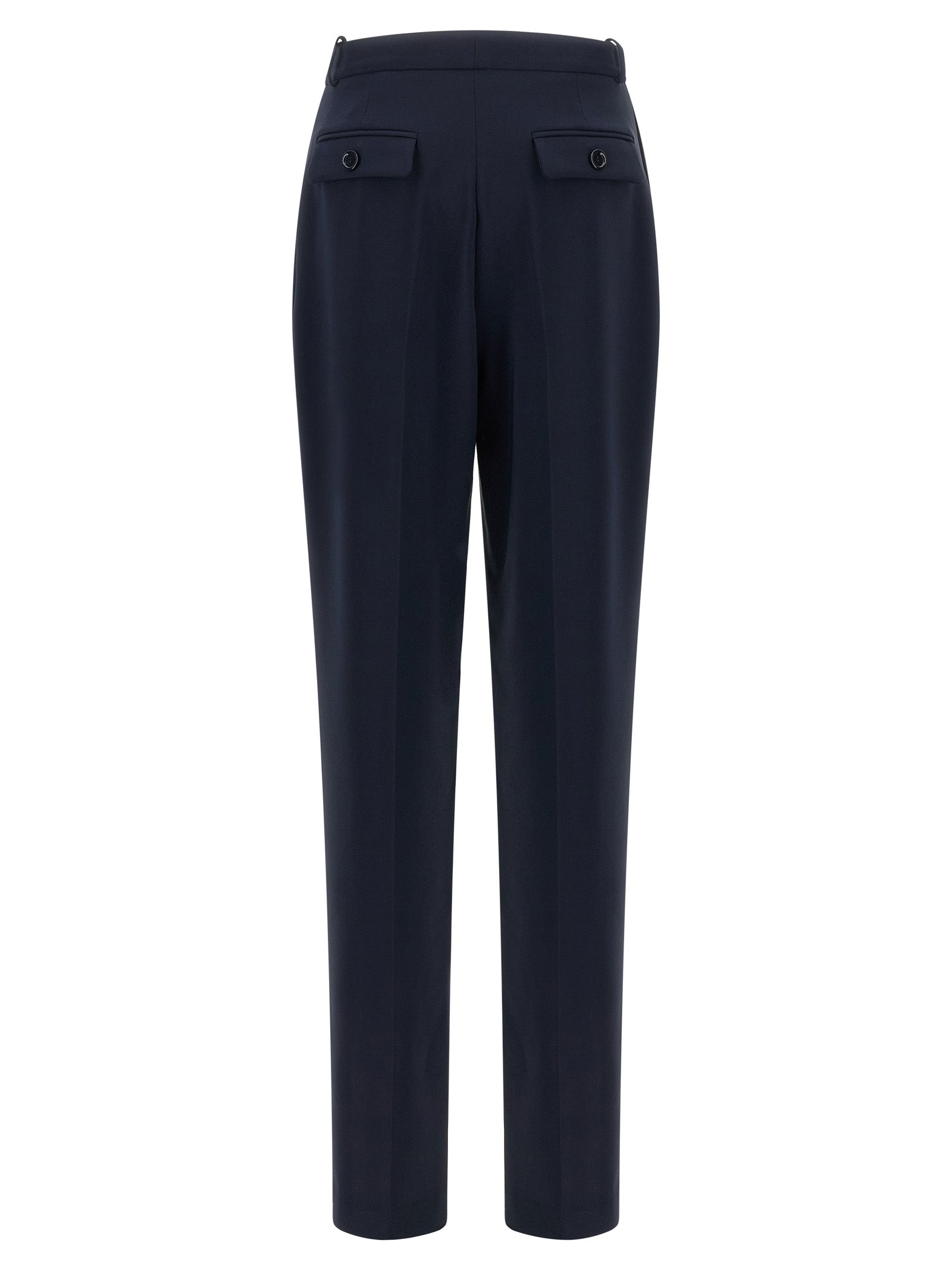 Blue Polyester Dress Pants