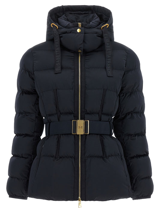 Black Polyester Full-Length Jacket