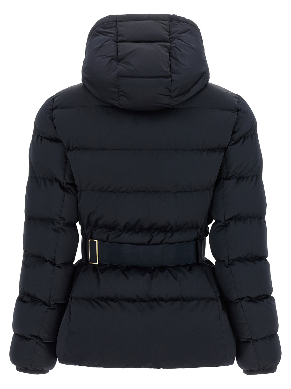 Black Polyester Full-Length Jacket