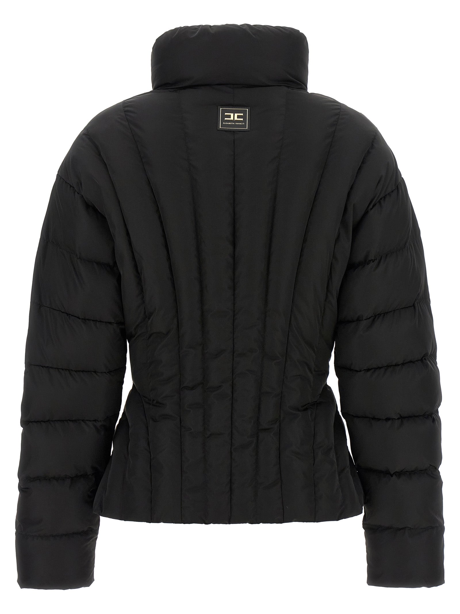 Black Polyester Full-Length Jacket
