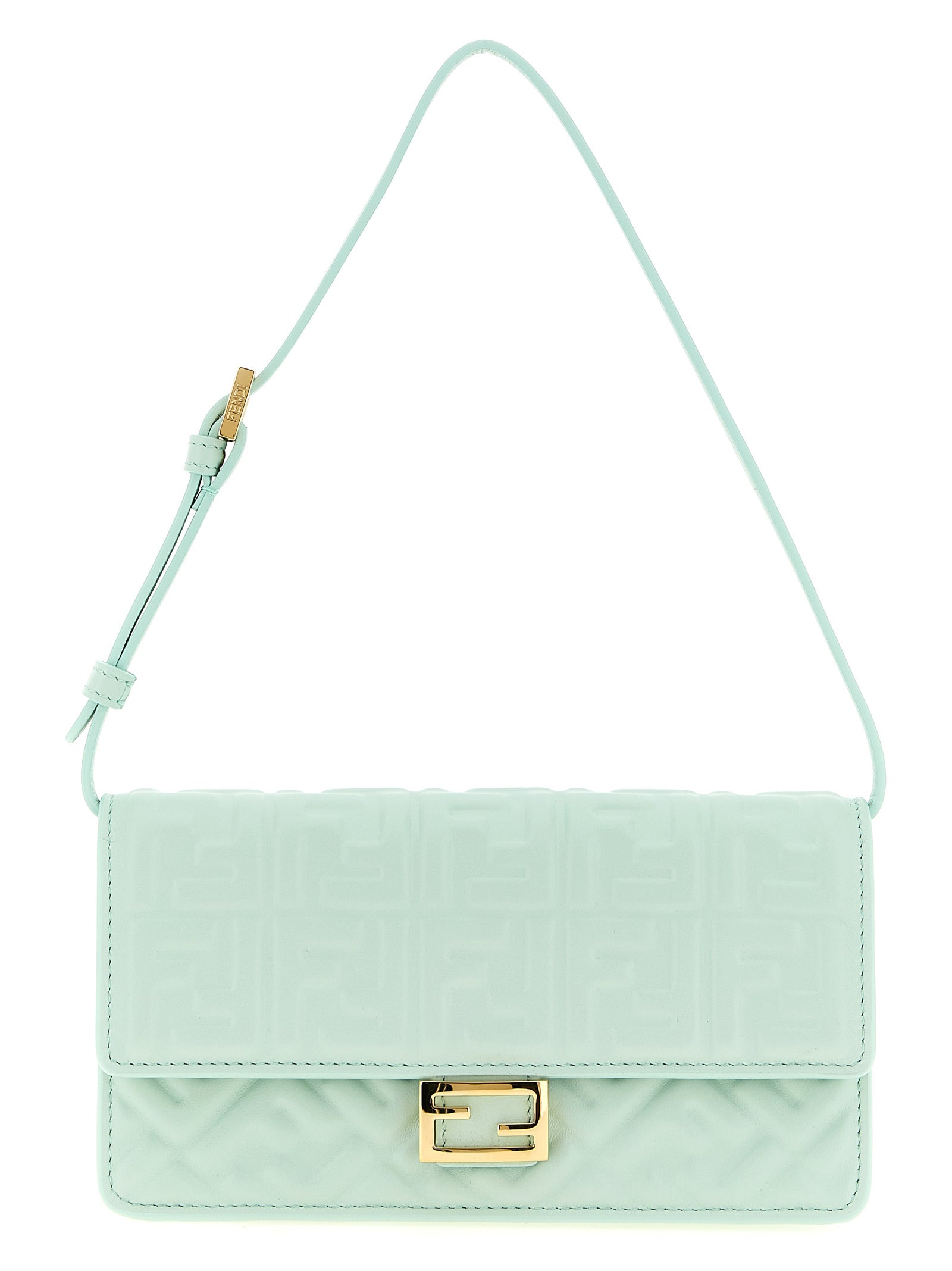 Bicolor Lamb Leather Shoulder Bag