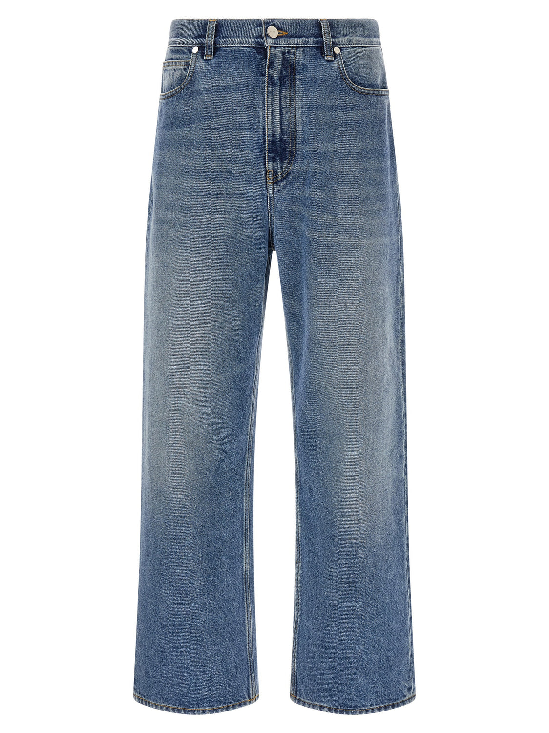 Blue Cotton Relaxed Fit Jeans