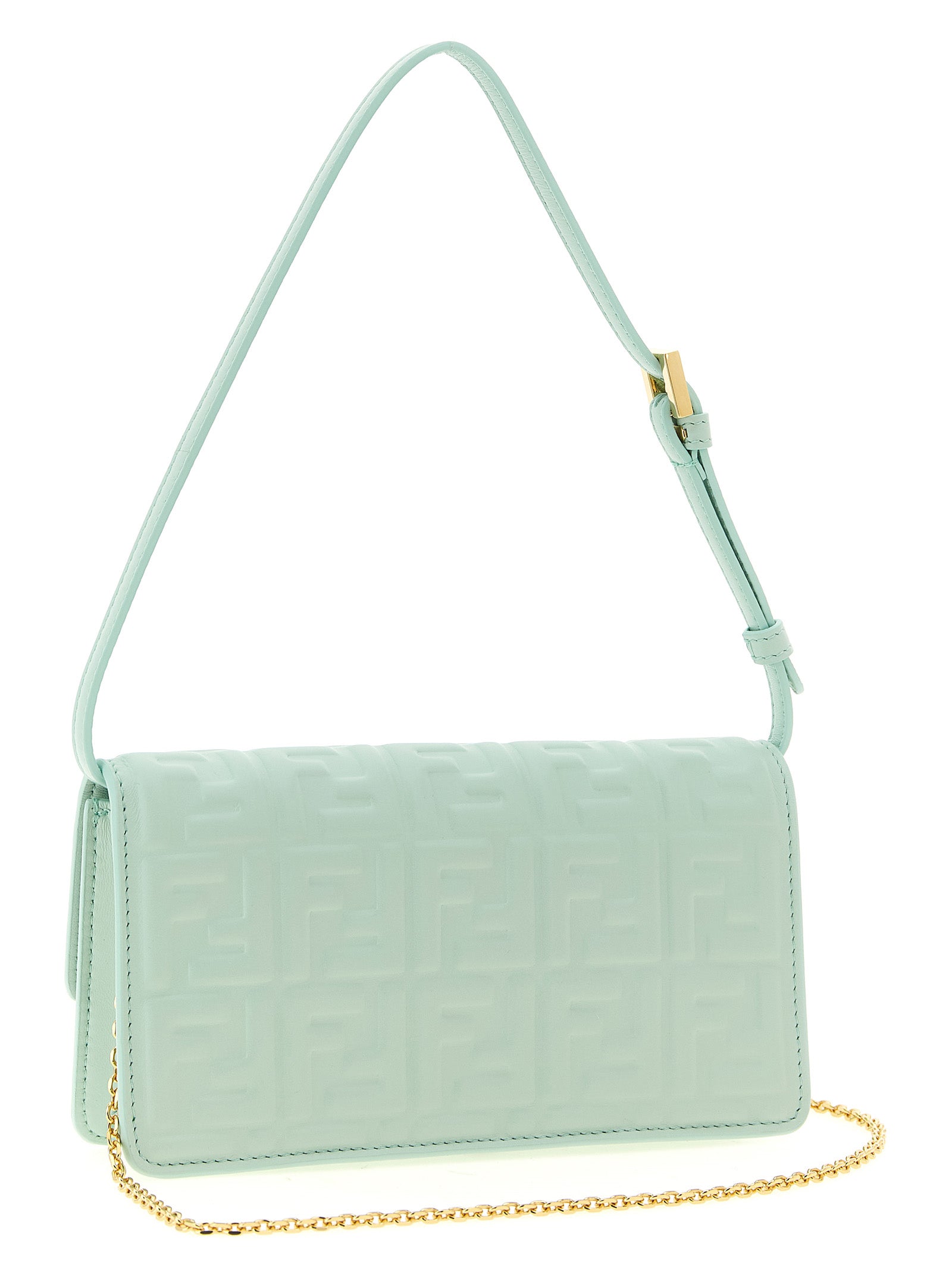 Bicolor Lamb Leather Shoulder Bag