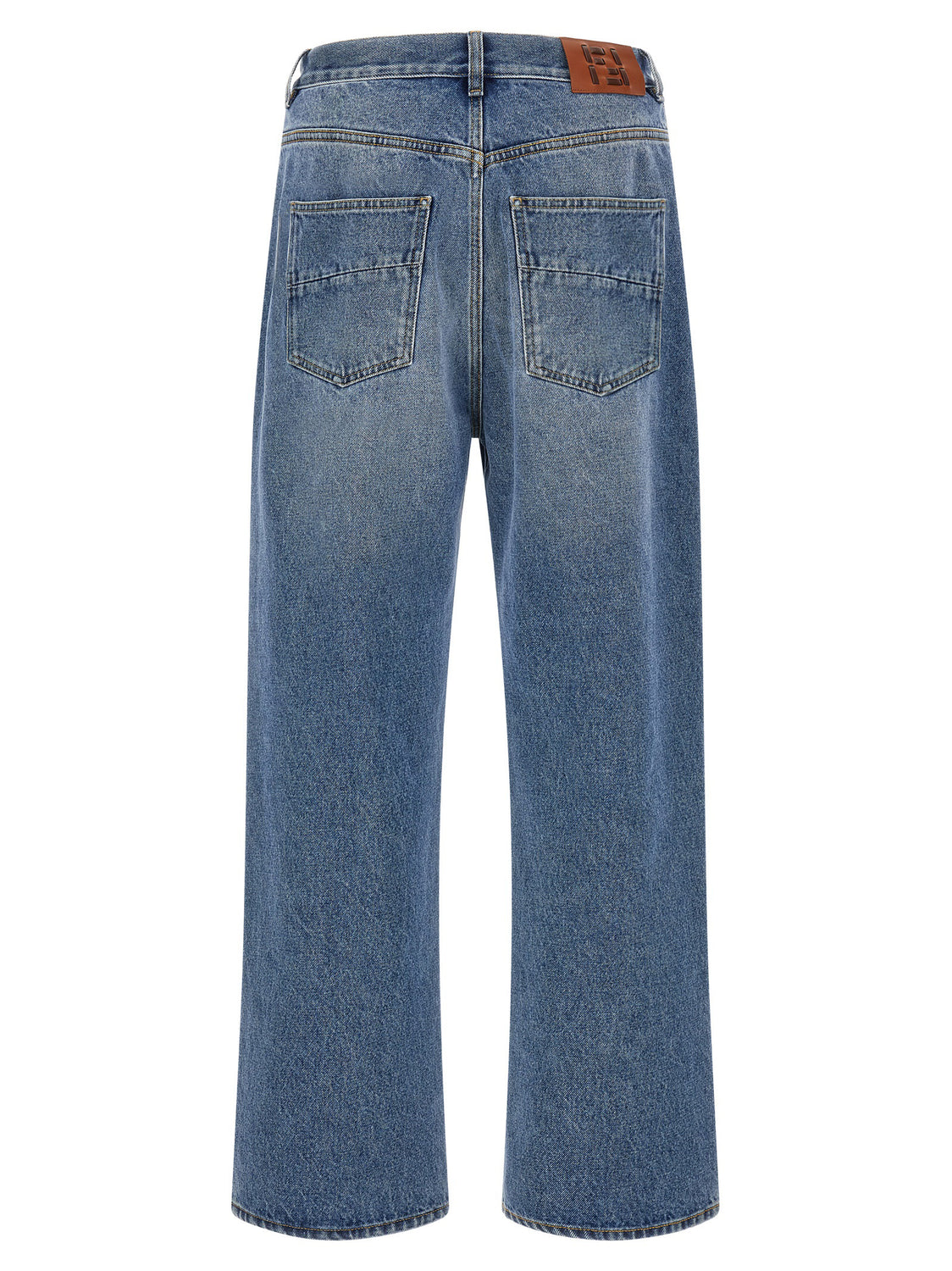 Blue Cotton Relaxed Fit Jeans